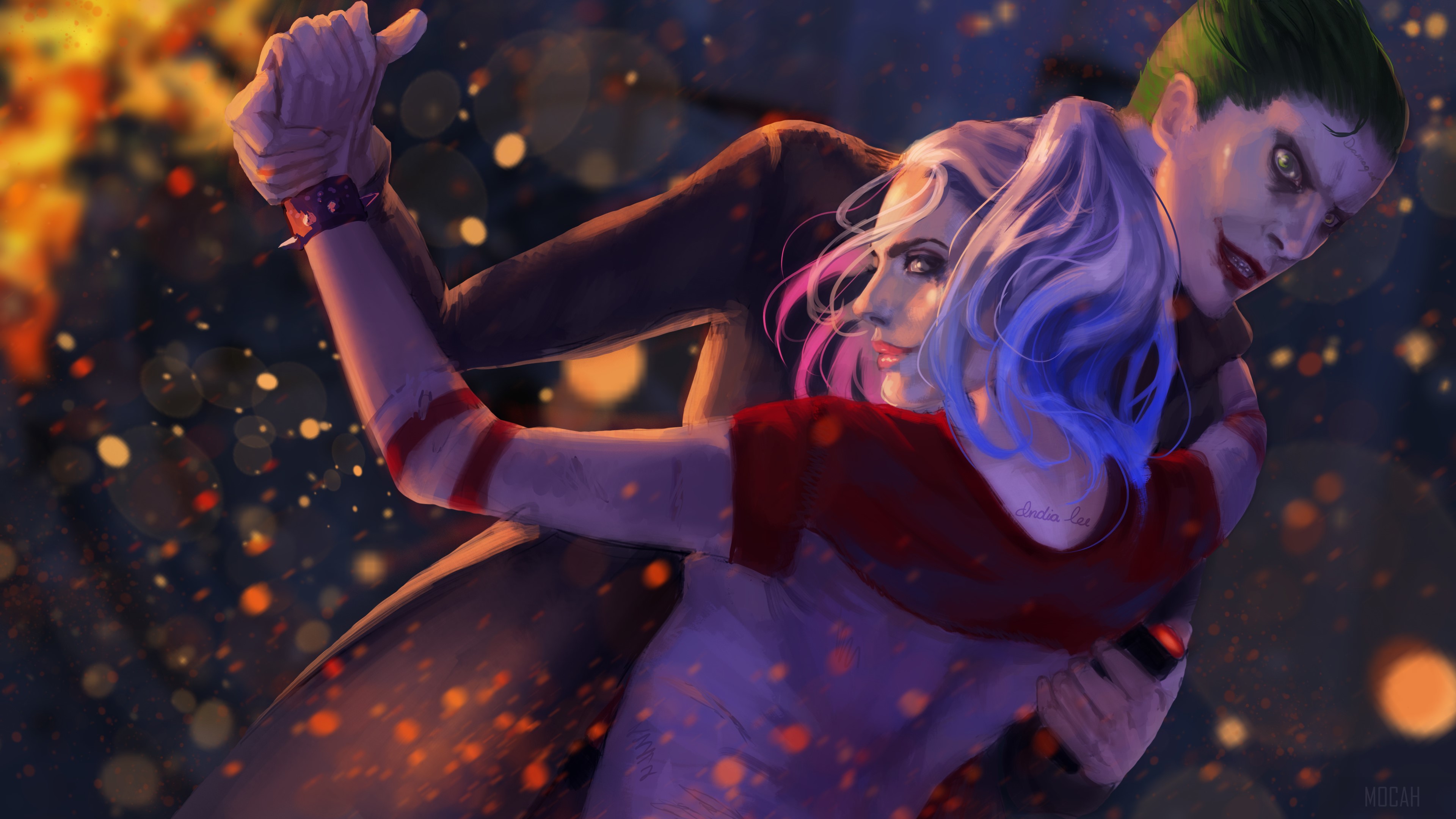 Joker And Harley Quinn Dancing HD Wallpaper