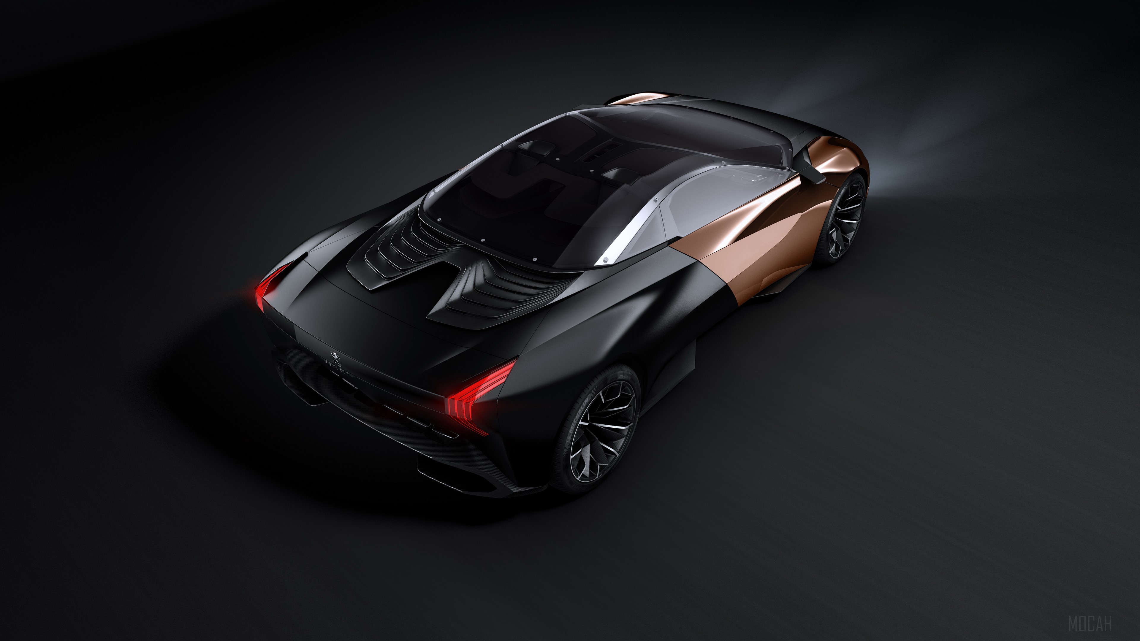 Peugeot Onyx Concept Car Rear View 4K HD Wallpaper