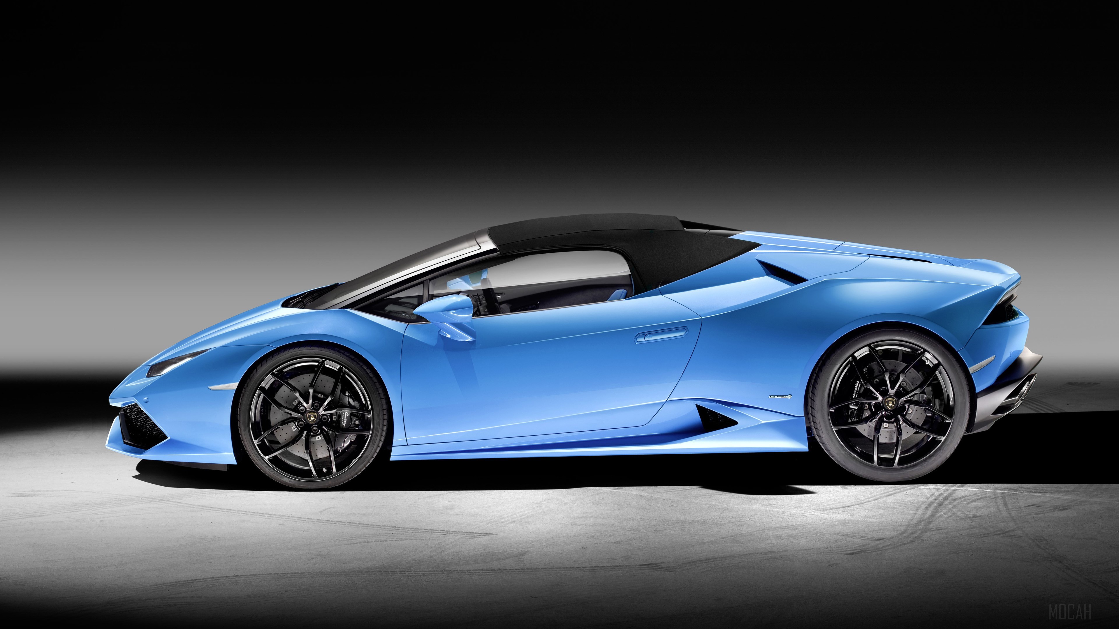 Blue Lamborghini Huracan Performante Spyder 4K HD Wallpaper