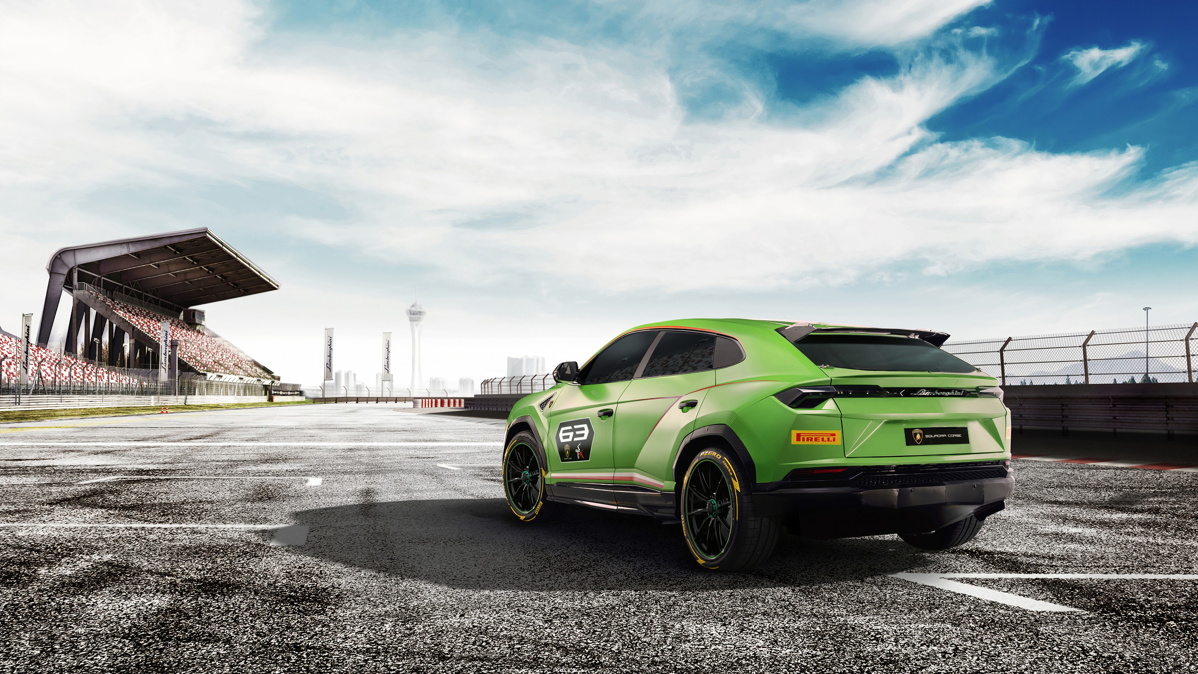 2018 Lamborghini Urus ST-X Concept on Racetrack HD Wallpaper