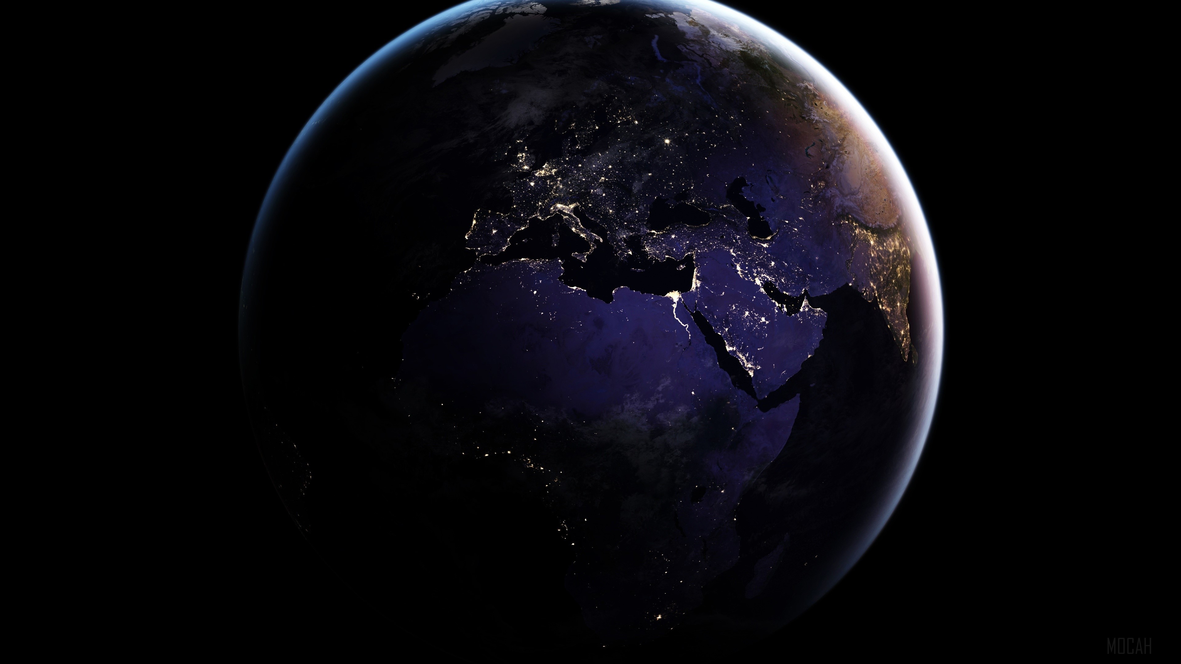 Earth at Night 4K Space Art HD Wallpaper