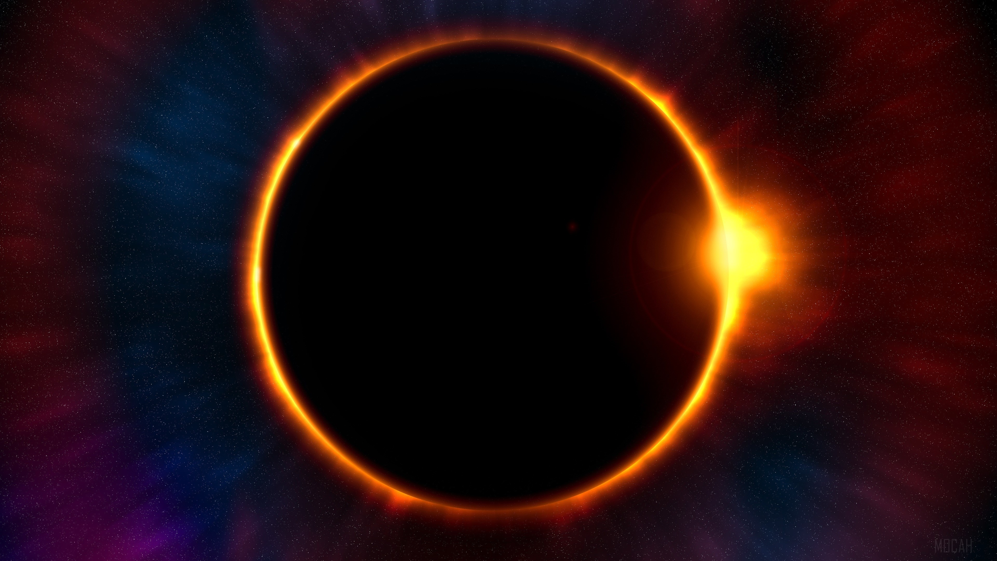 Solar Eclipse with Corona HD Wallpaper