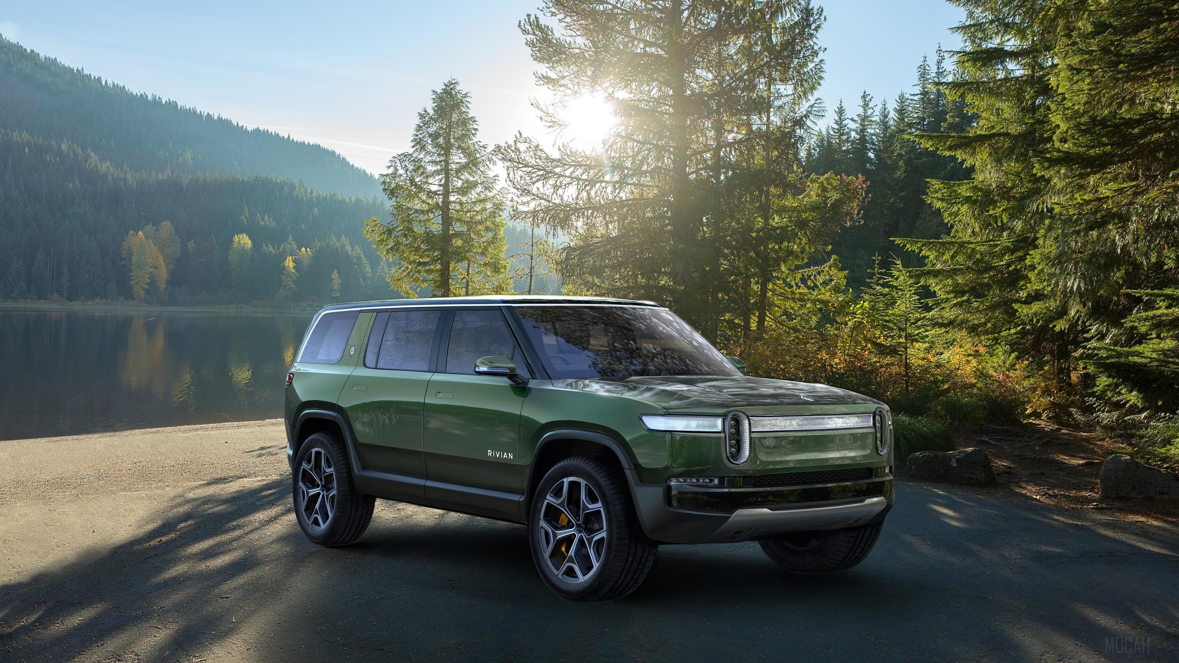 Green Rivian R1T 4K HD Wallpaper