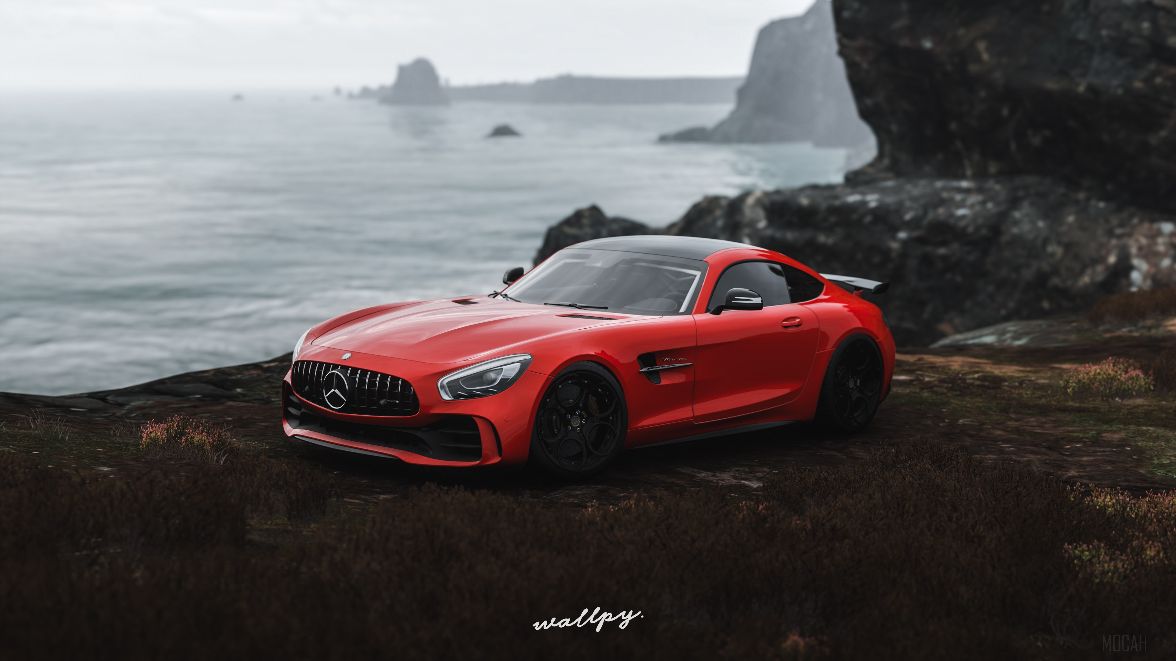 Red Mercedes AMG GT R in Forza Horizon 4 4K HD Wallpaper
