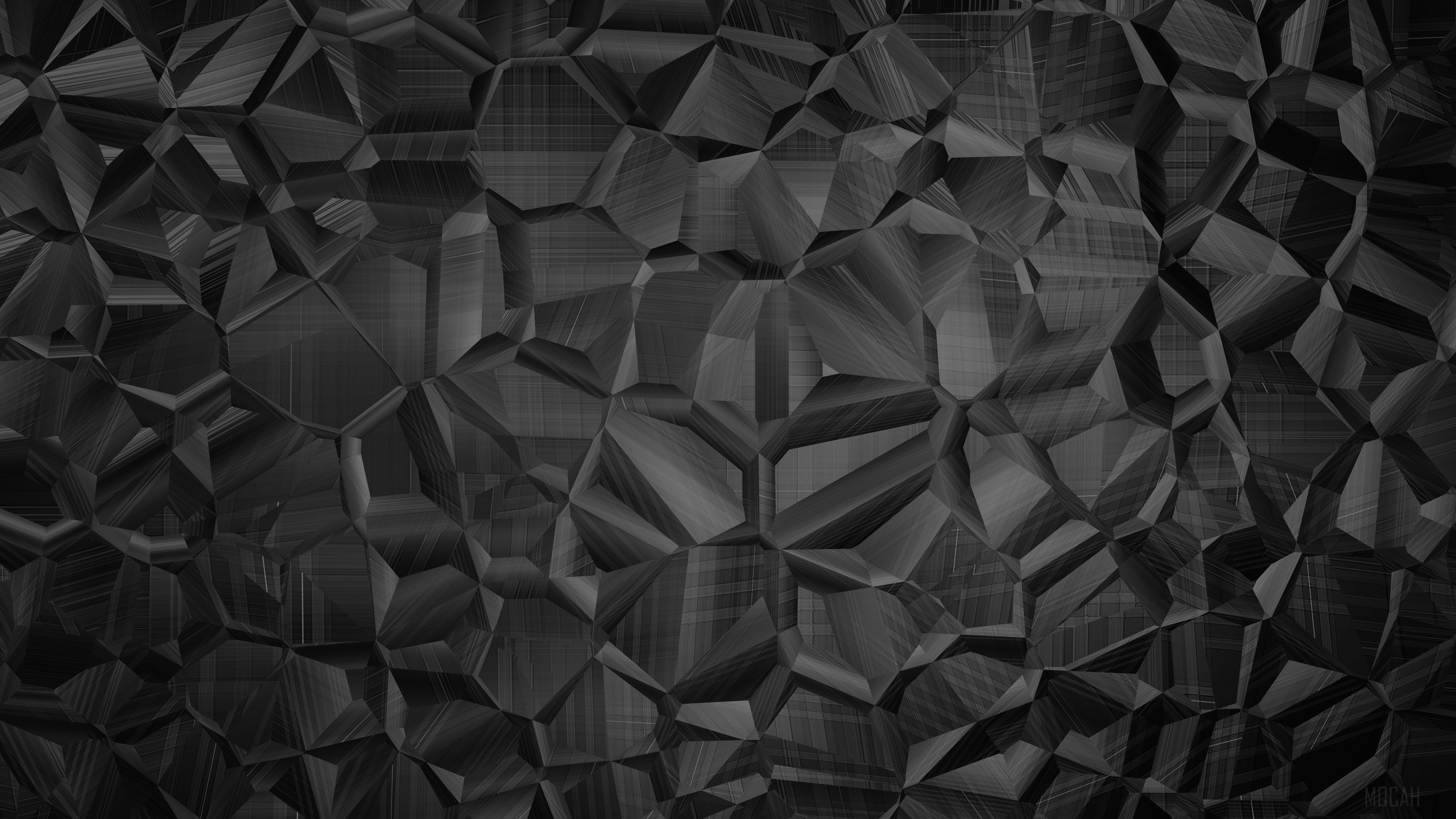 Dark Abstract Geometric Shapes 4K HD Wallpaper