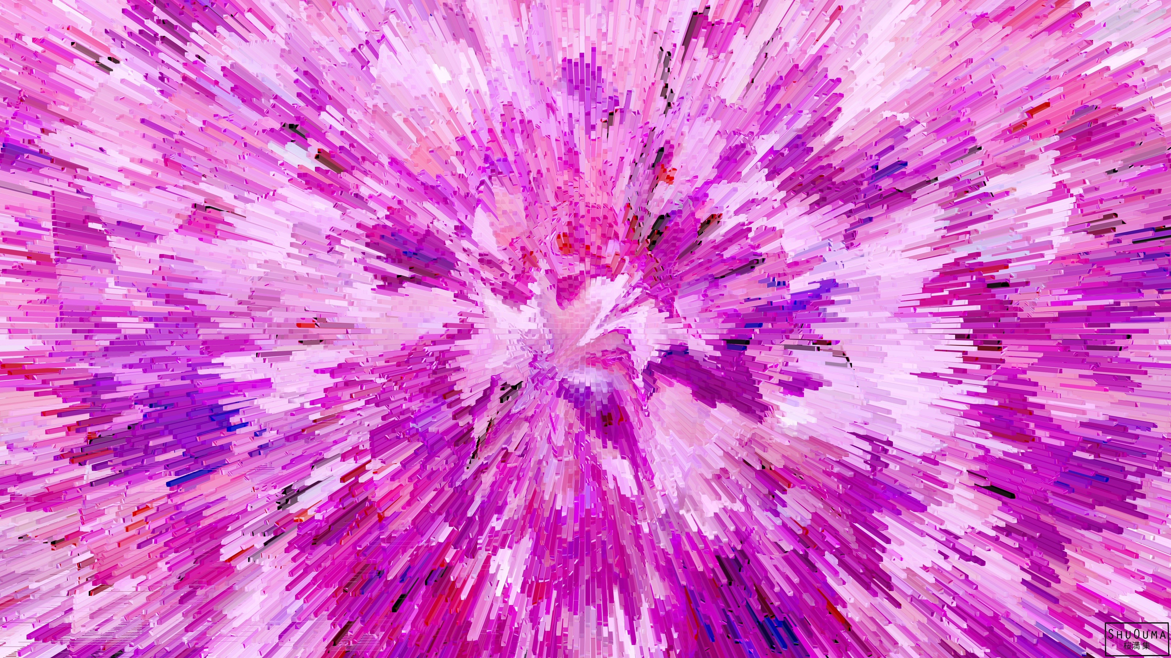 Abstract Pink Explosion 4K HD Wallpaper
