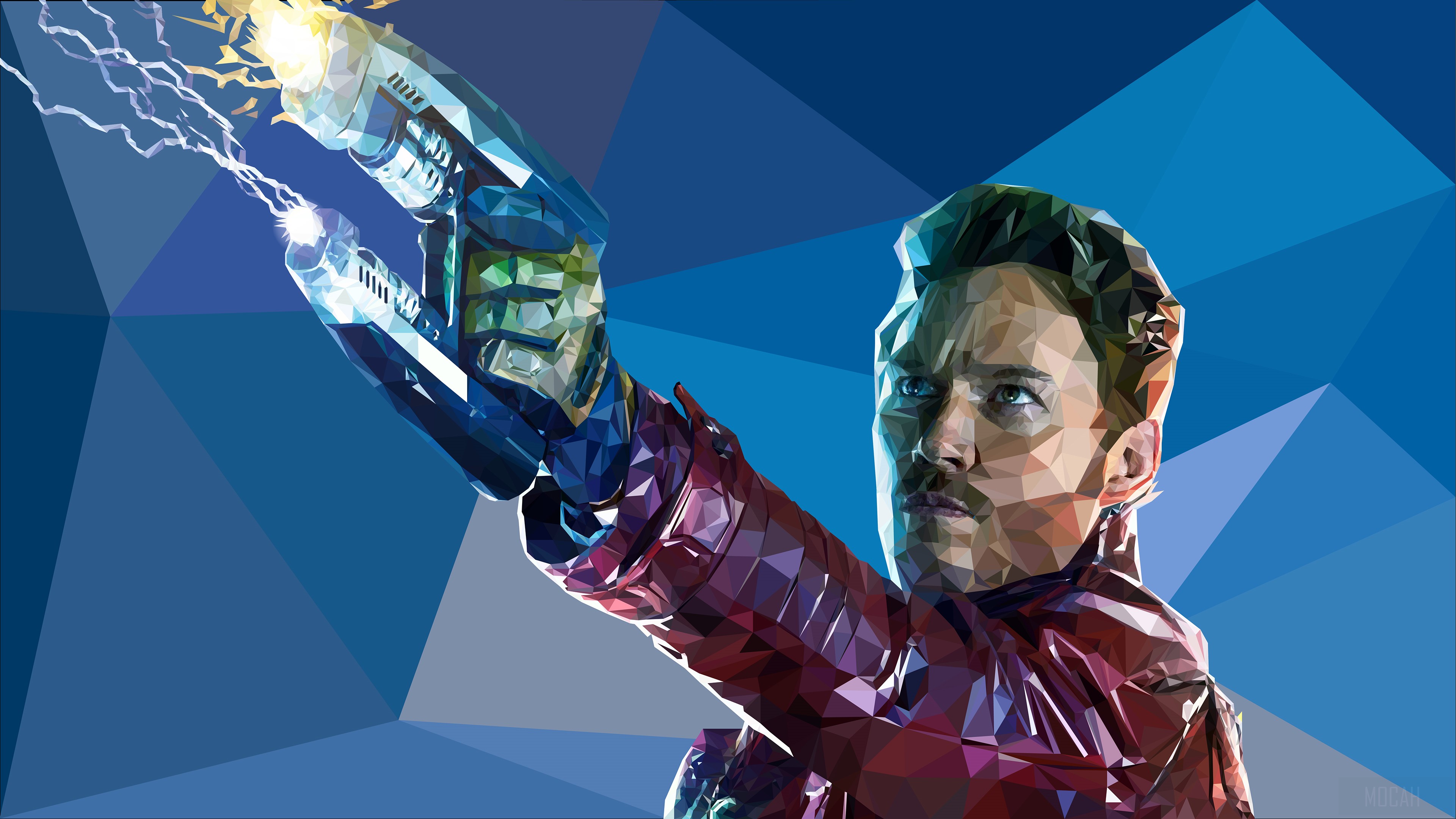 Star Lord from Guardians of the Galaxy Low Poly 4K HD Wallpaper