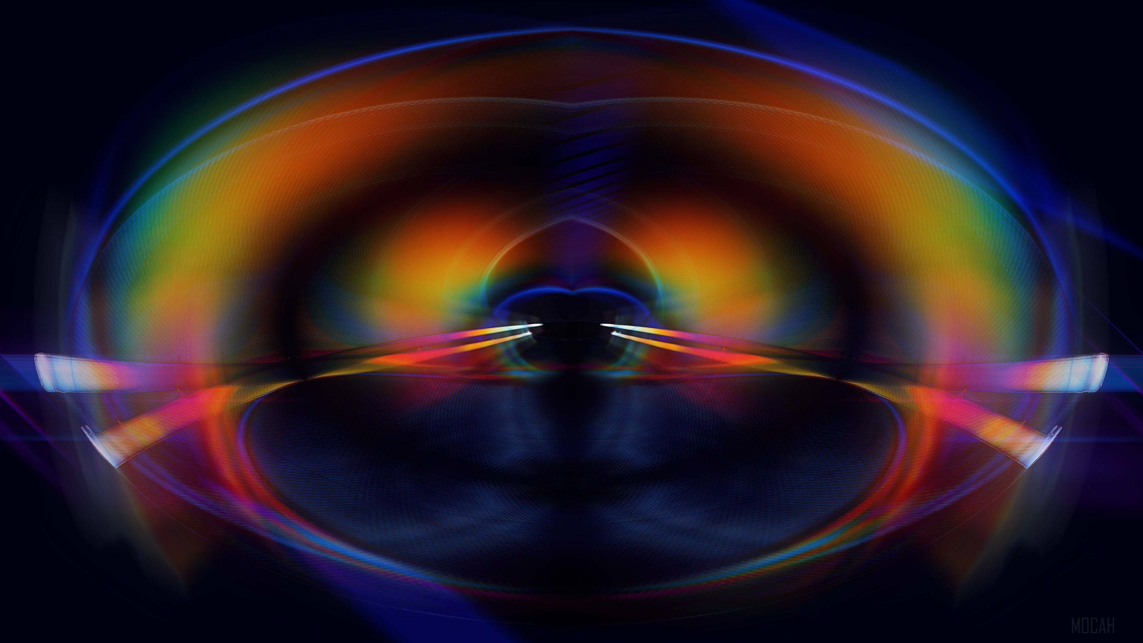 Abstract Rainbow Light Streaks 4K HD Wallpaper
