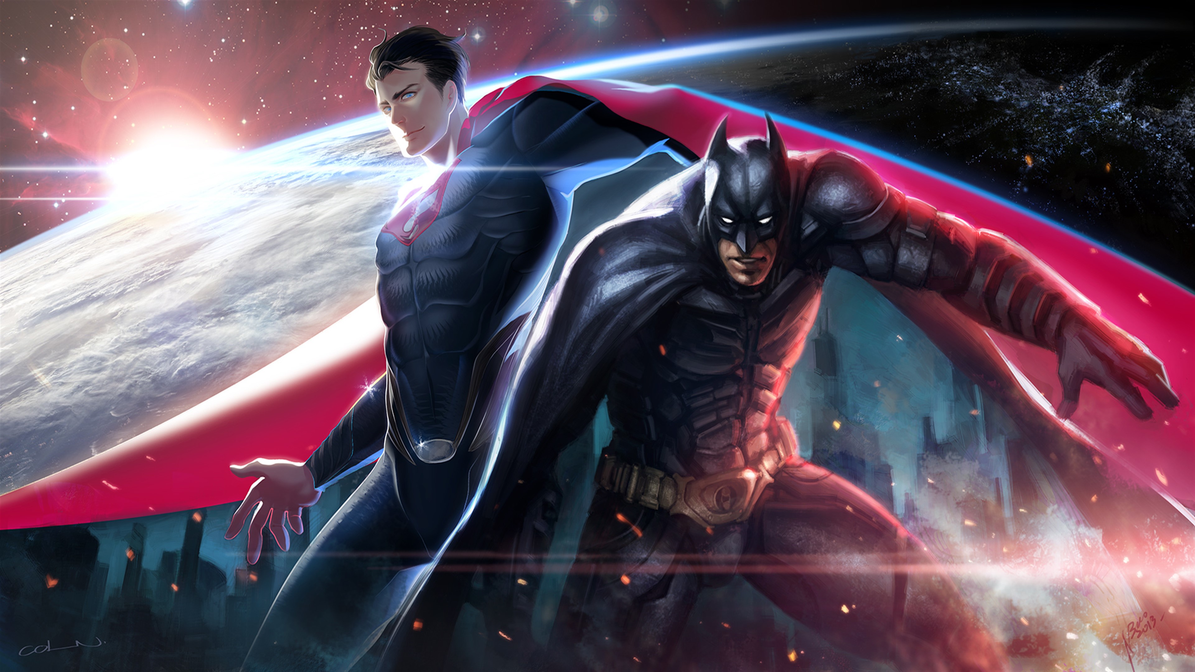 Superman and Batman from DC Comics HD Wallpaper