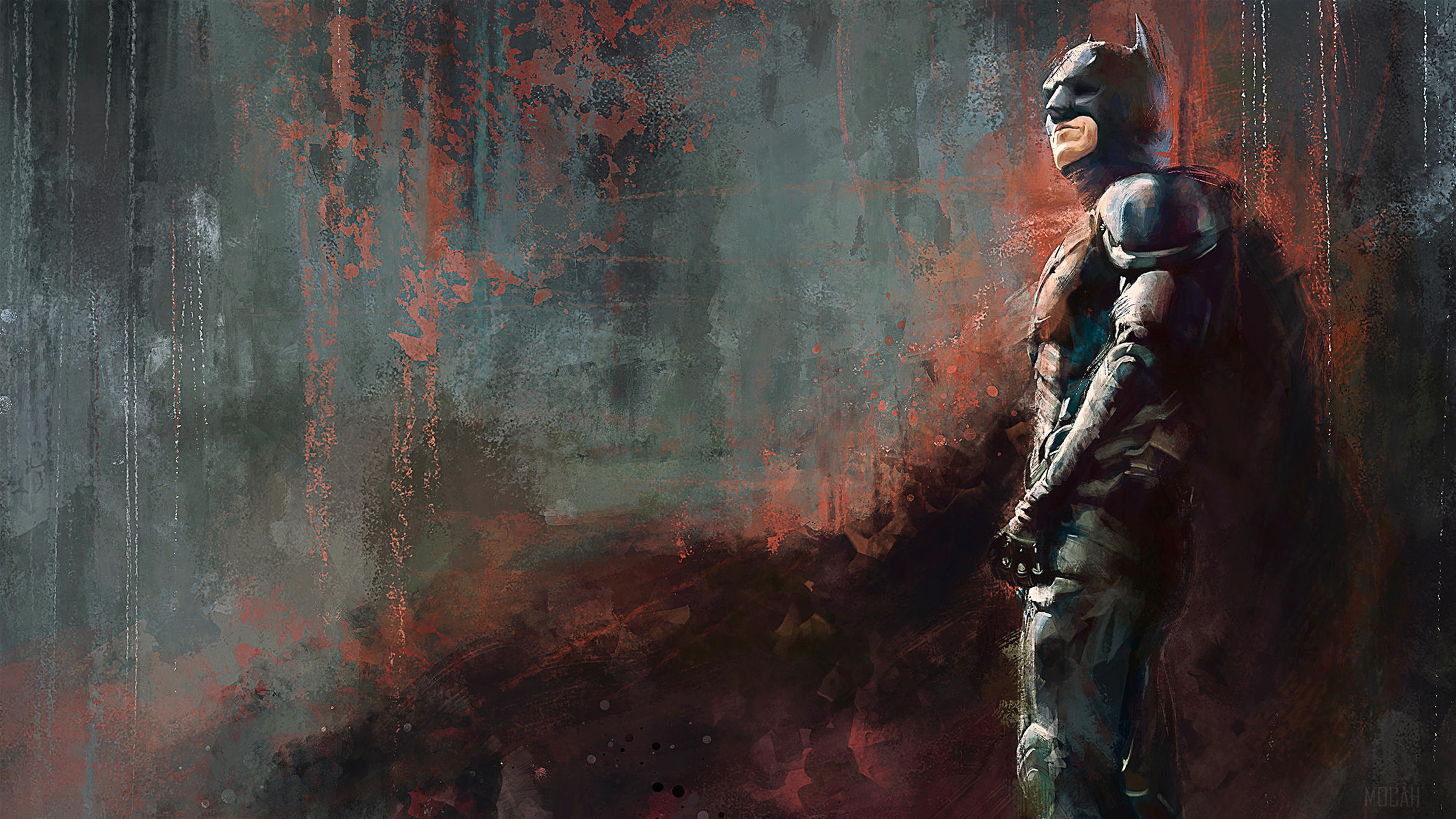 Batman from The Dark Knight Artworks 4K HD Wallpaper