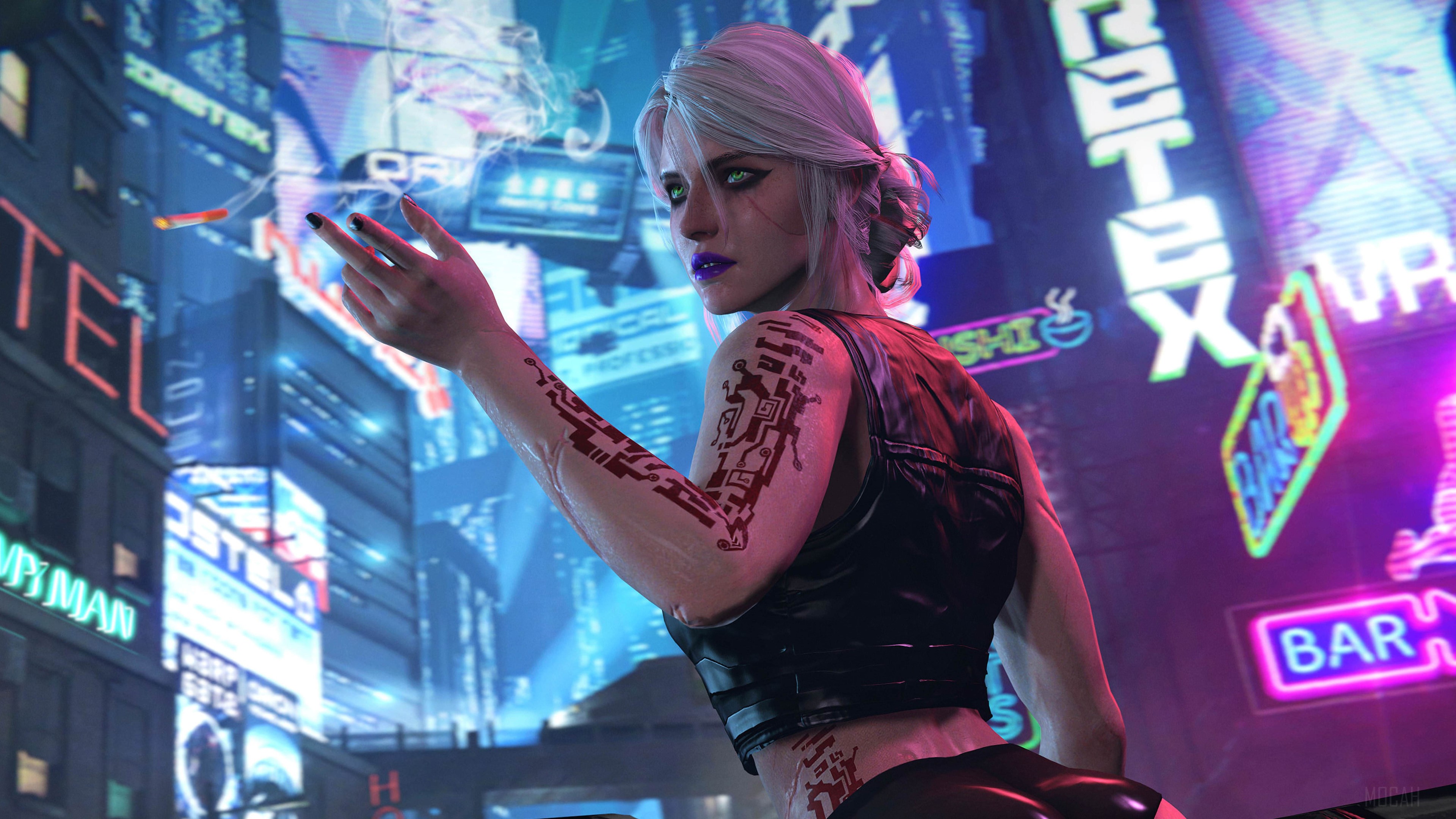 Ciri from Cyberpunk 2077 4K HD Wallpaper