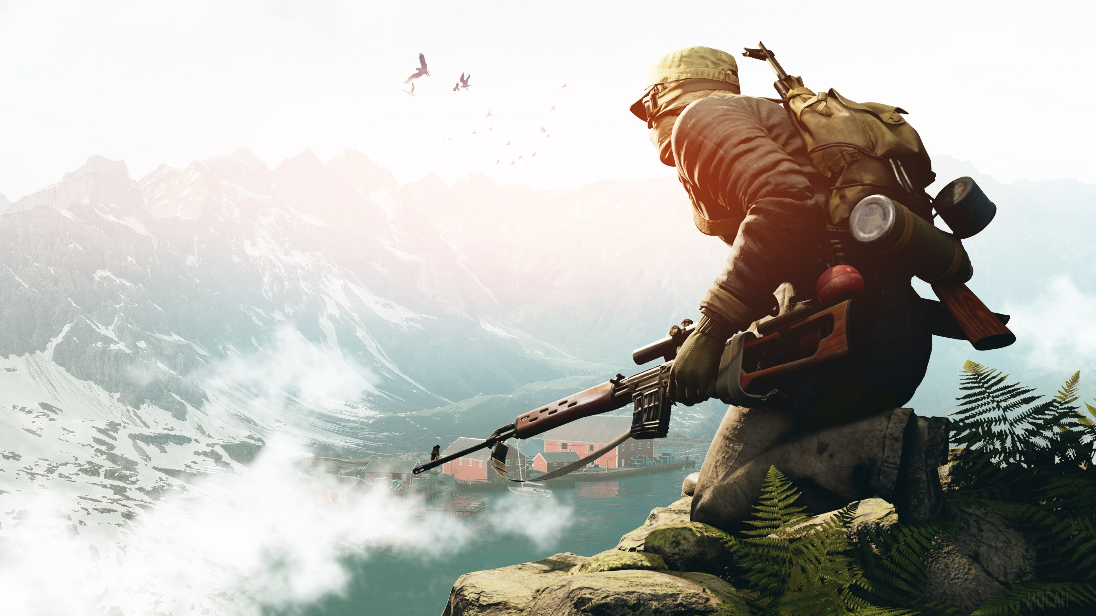 Soldier with rifle in Vigor 4K HD Wallpaper