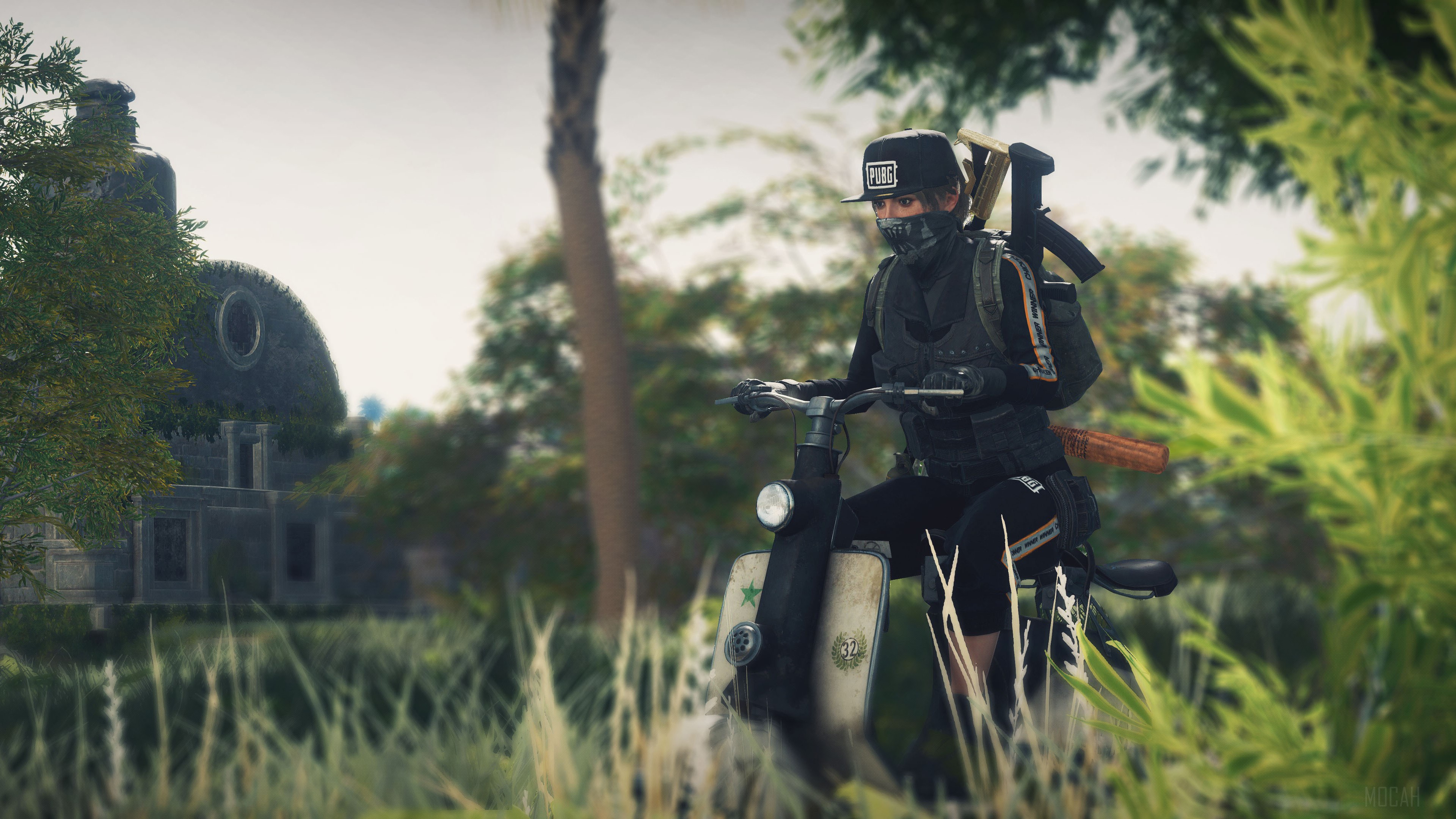 Pubg Girl On Scooter HD Wallpaper