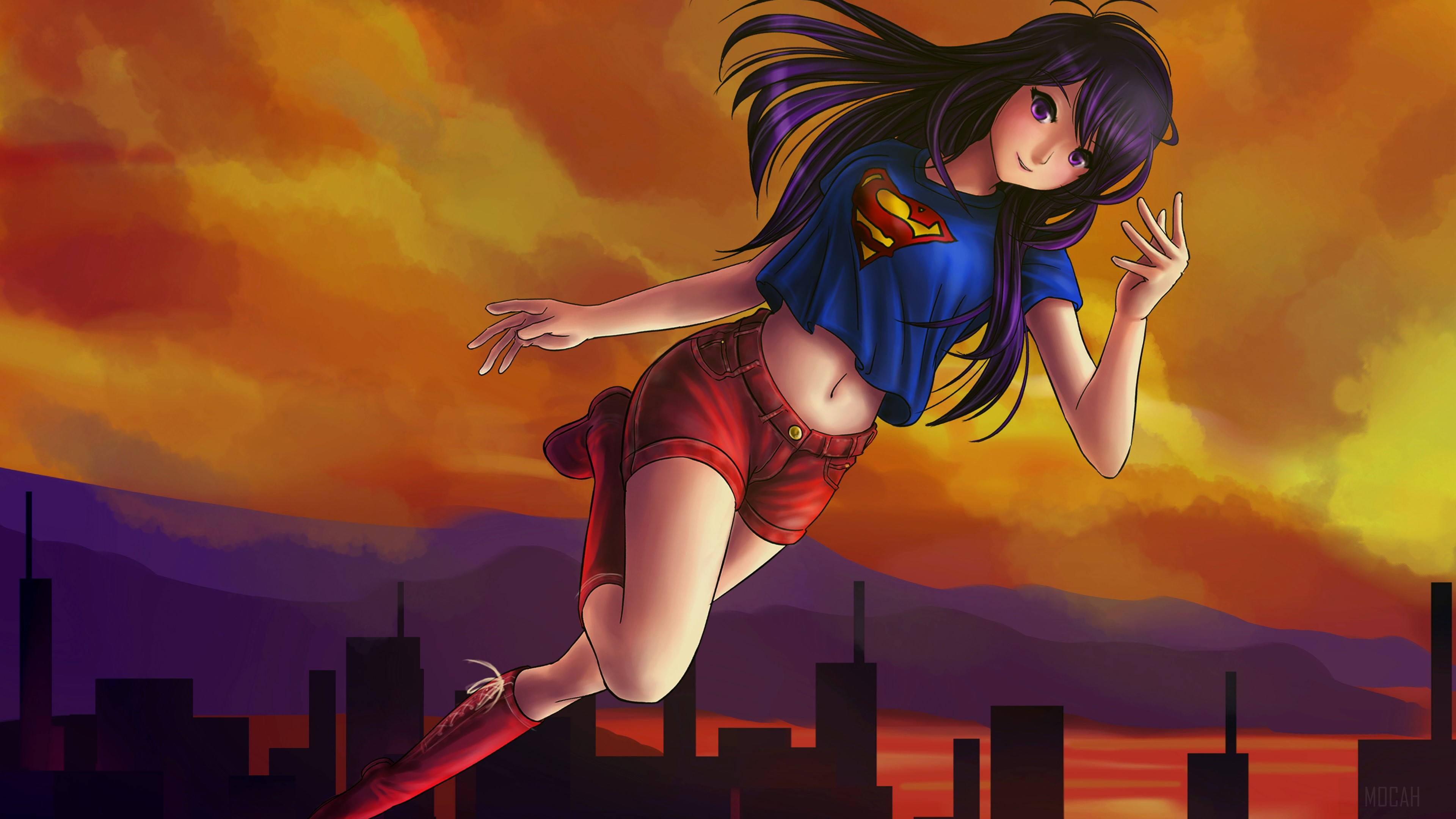 Linda Lang As Kryptonian Superhero HD Wallpaper