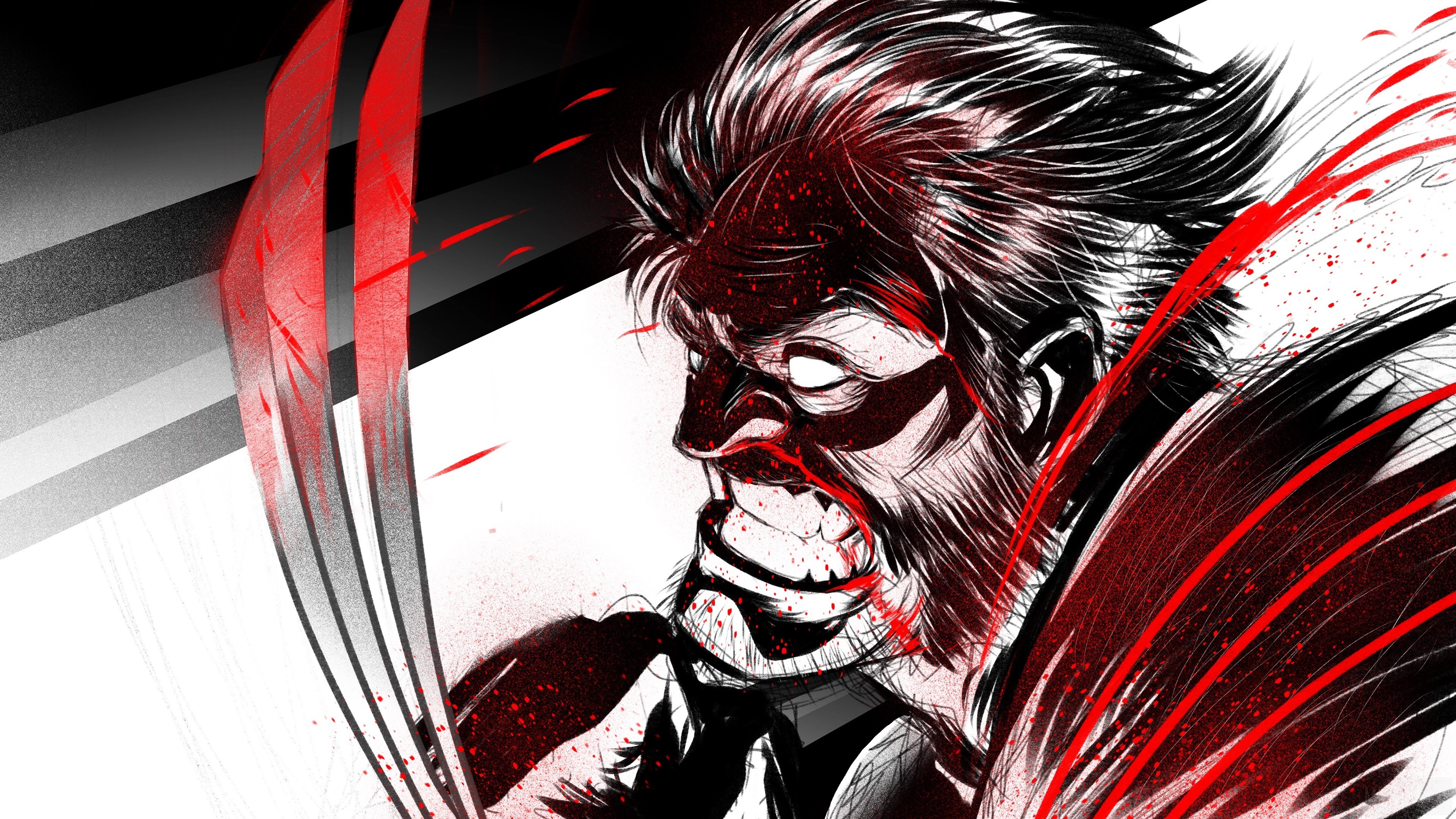 Wolverine Illustration HD Wallpaper
