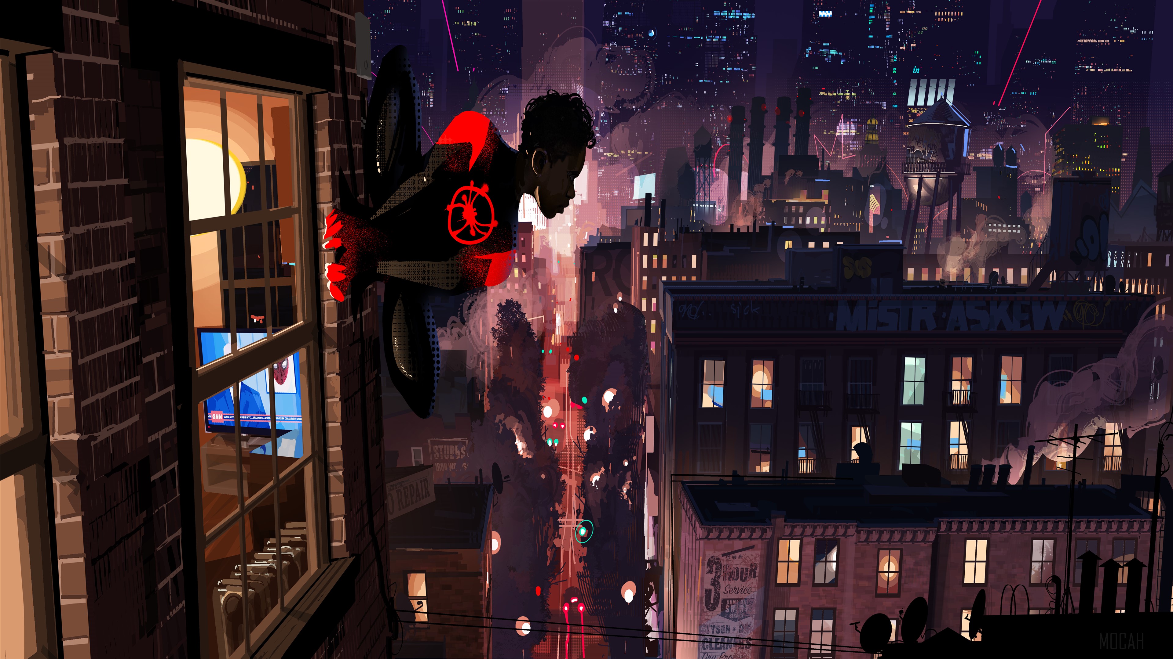 Spider-Man from Spider-Man: Into the Spider-Verse 4K HD Wallpaper