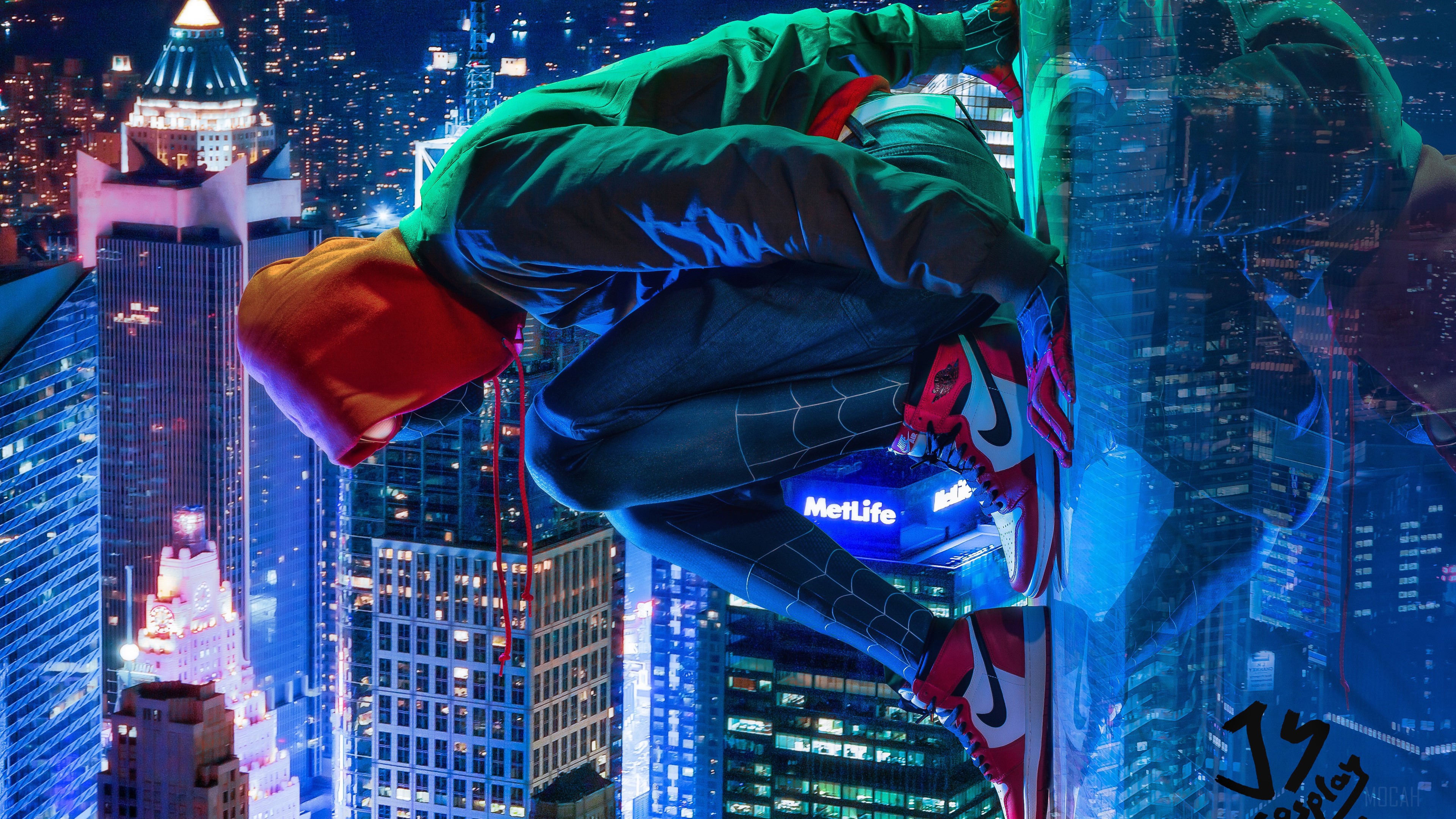 Miles Morales Spiderman Cosplay HD Wallpaper
