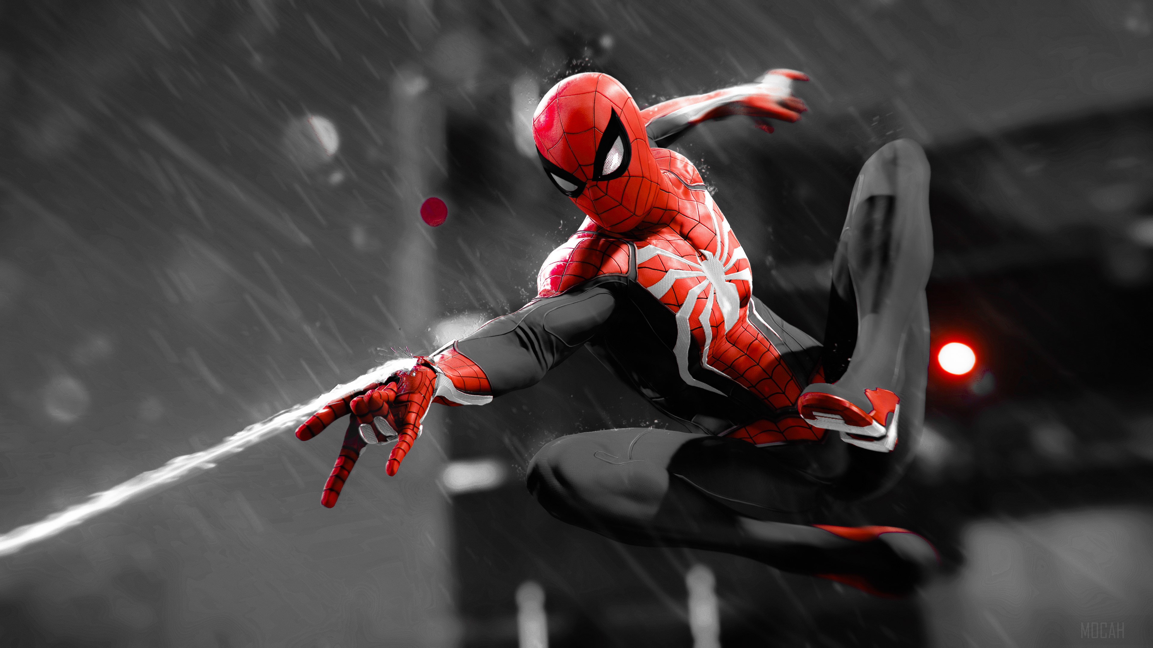 Spider-Man in a Red and White Suit HD Wallpaper