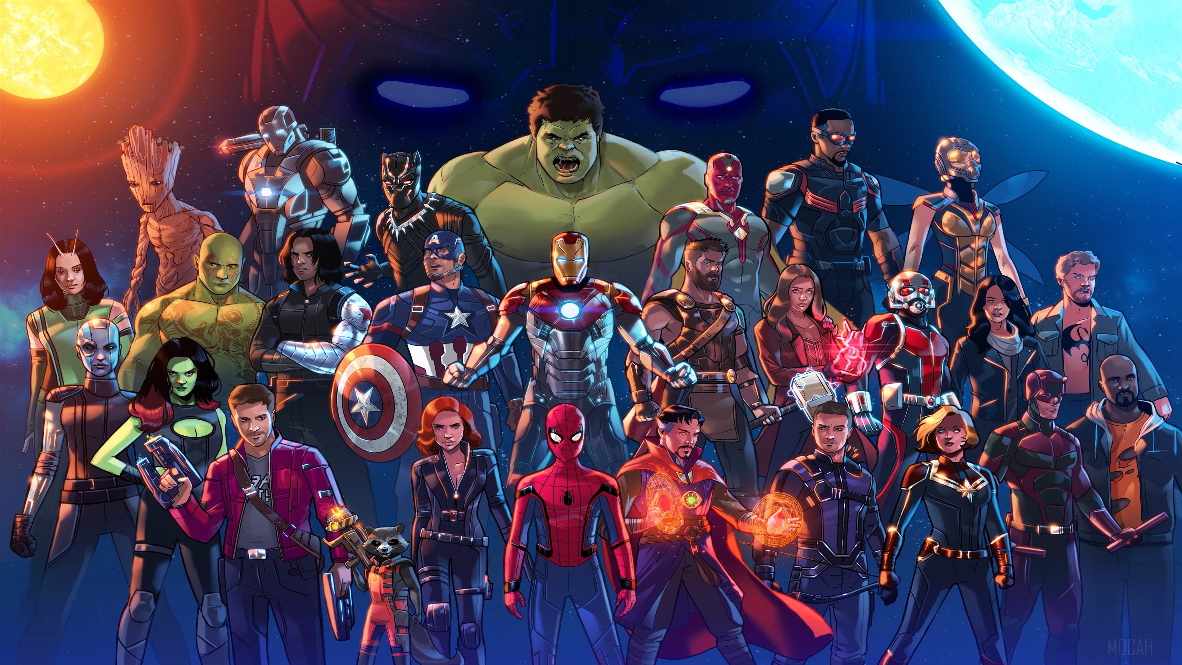 Marvel Cinematic Universe Characters Artwork 4K HD Wallpaper