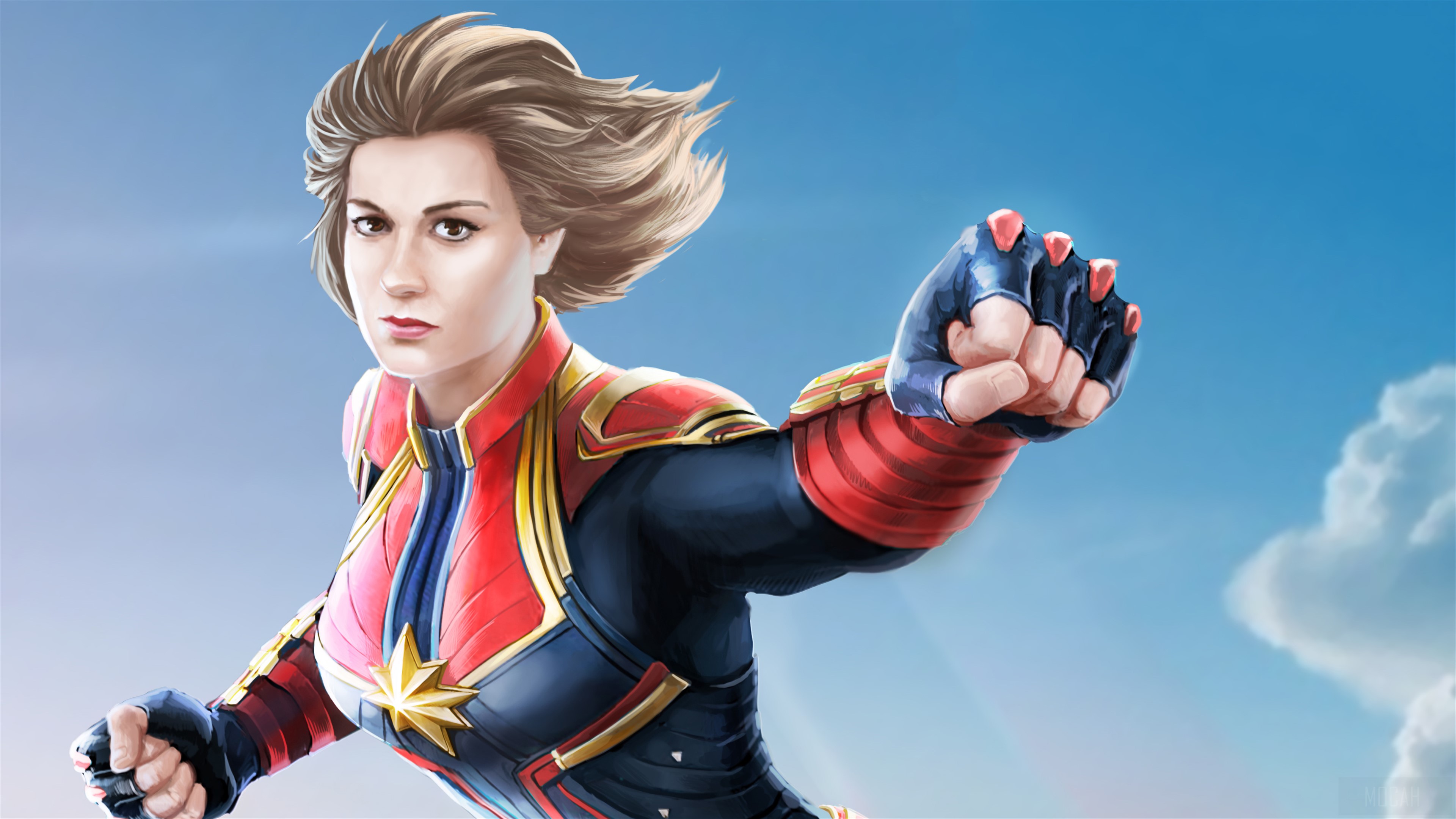 Captain Marvel 4K Art HD Wallpaper