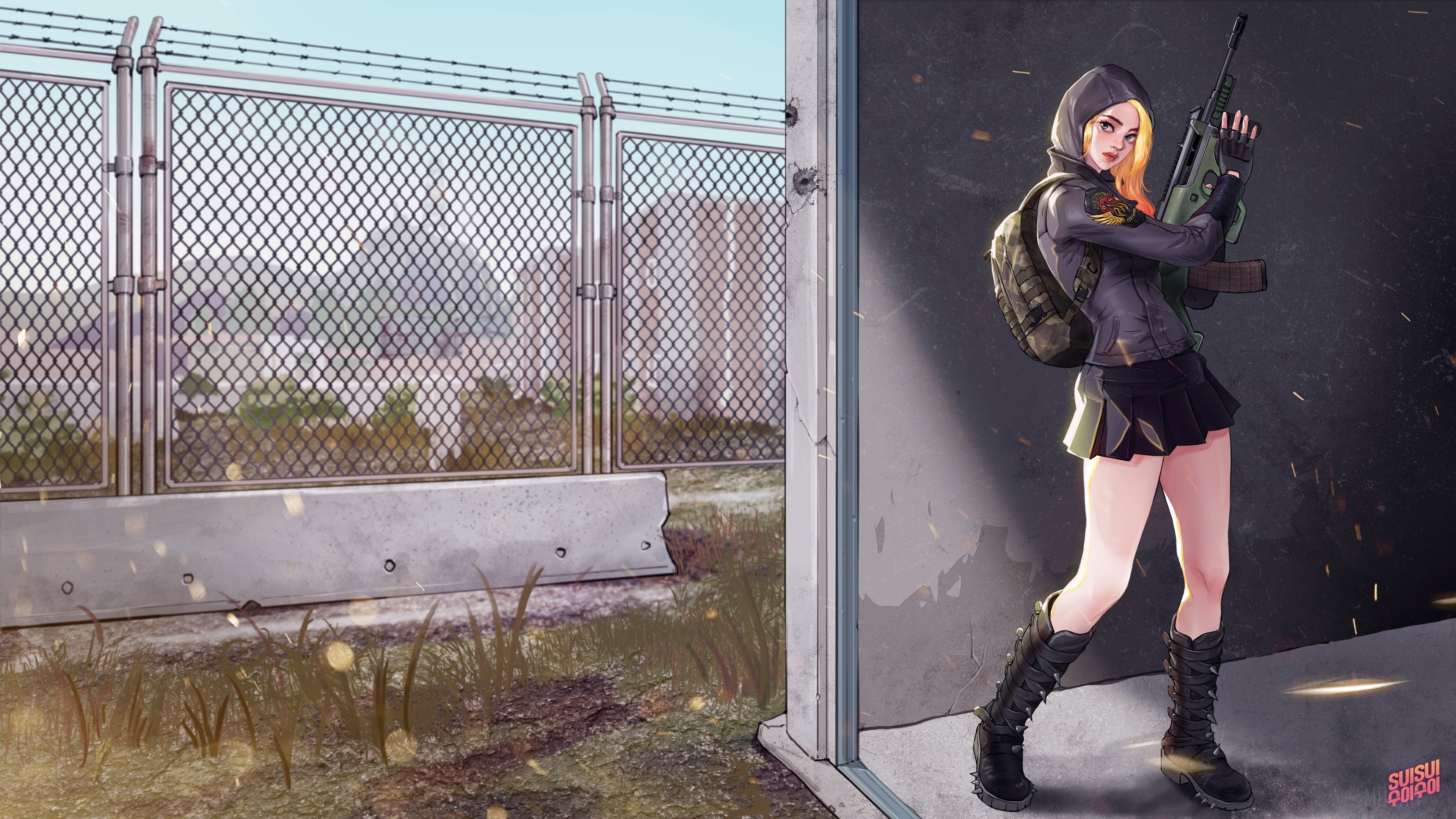 Girl with rifle from PUBG 4K HD Wallpaper