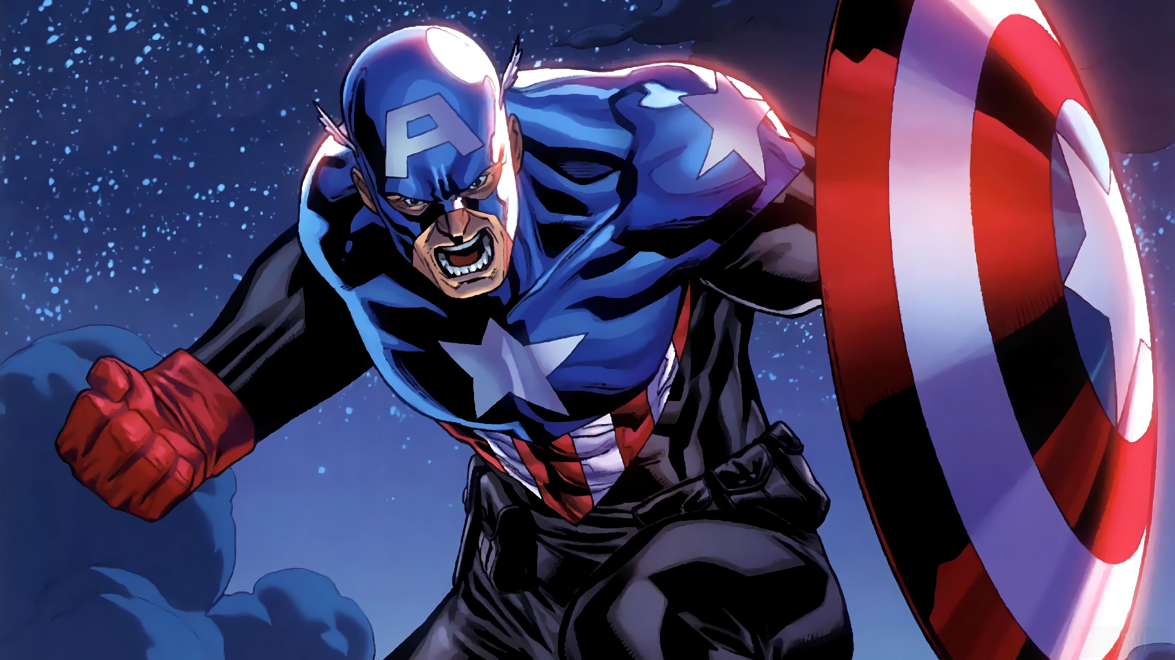 Captain America from Marvel Comics 4K HD Wallpaper