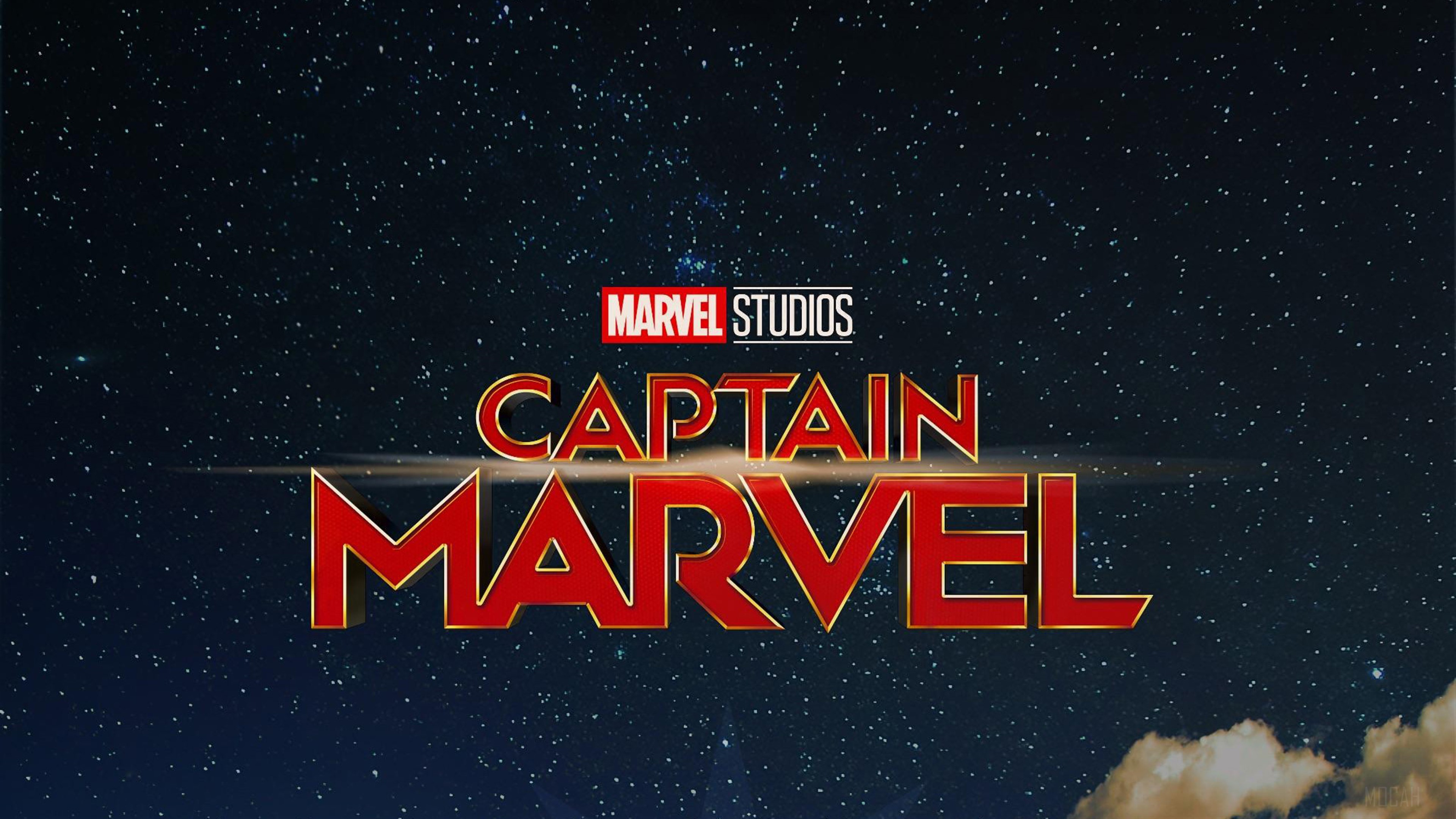 Captain Marvel 4K Movie Logo HD Wallpaper