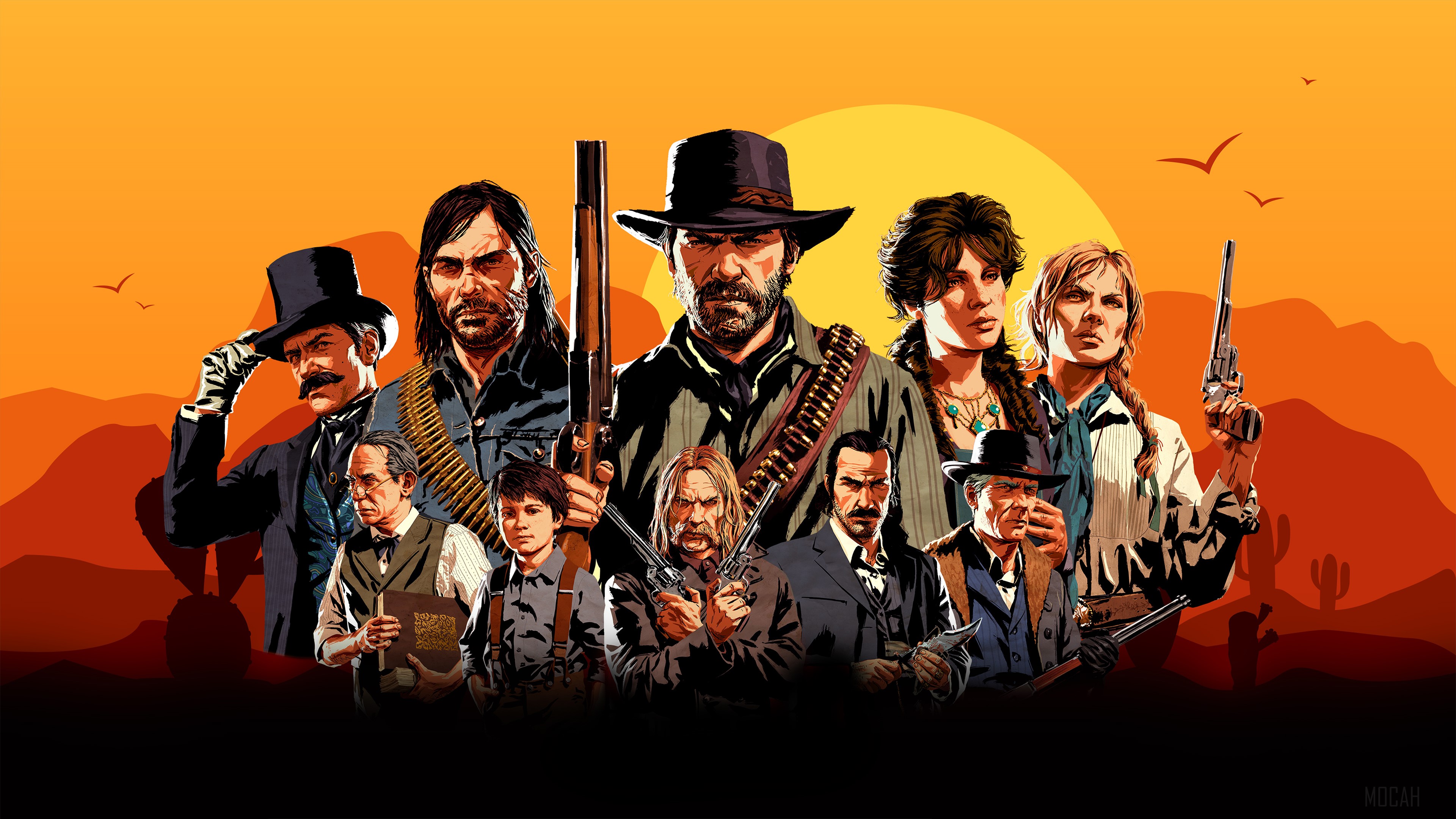 Red Dead Redemption 2 characters 4K HD Wallpaper