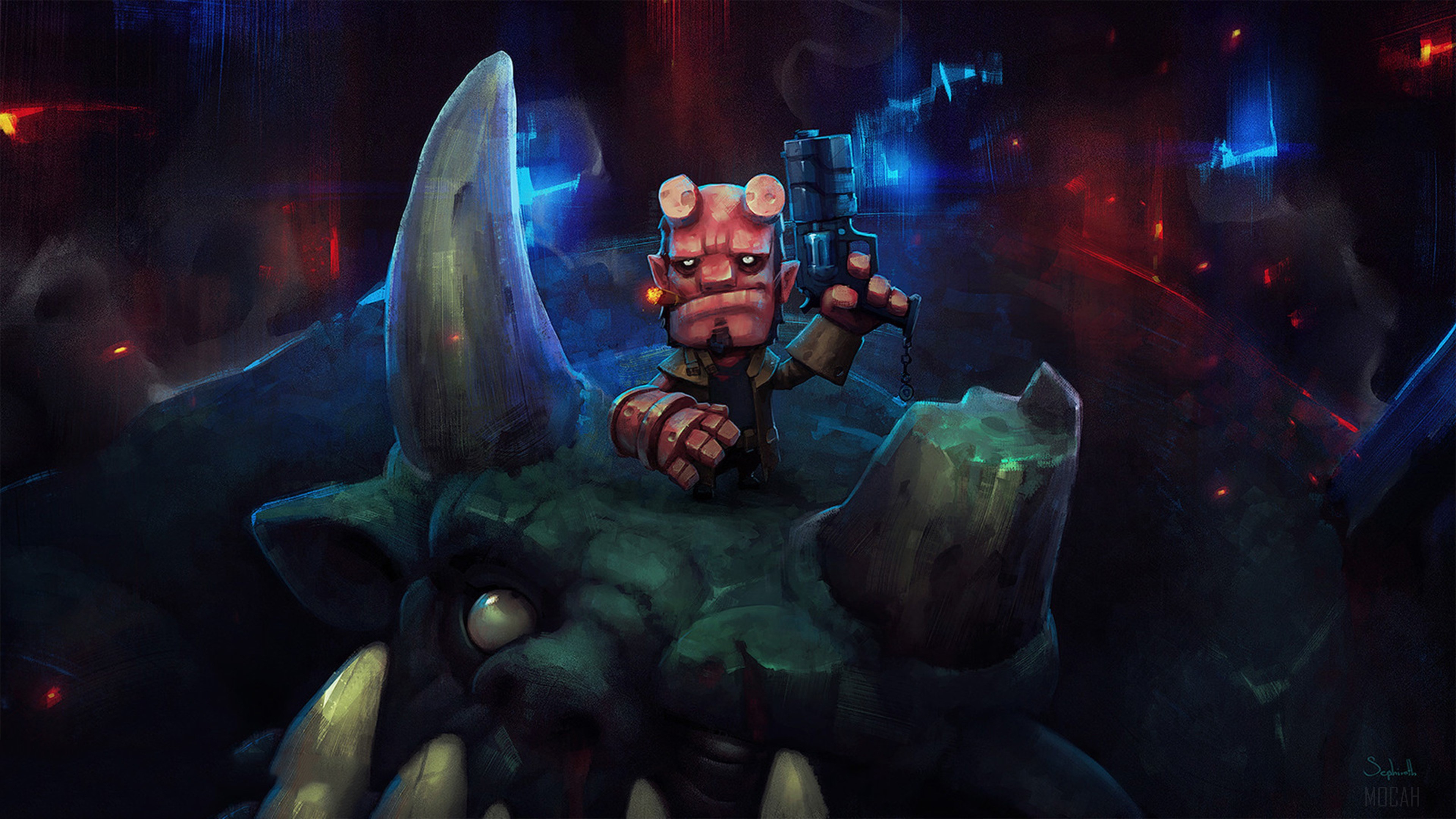 Hellboy Fan Art HD Wallpaper