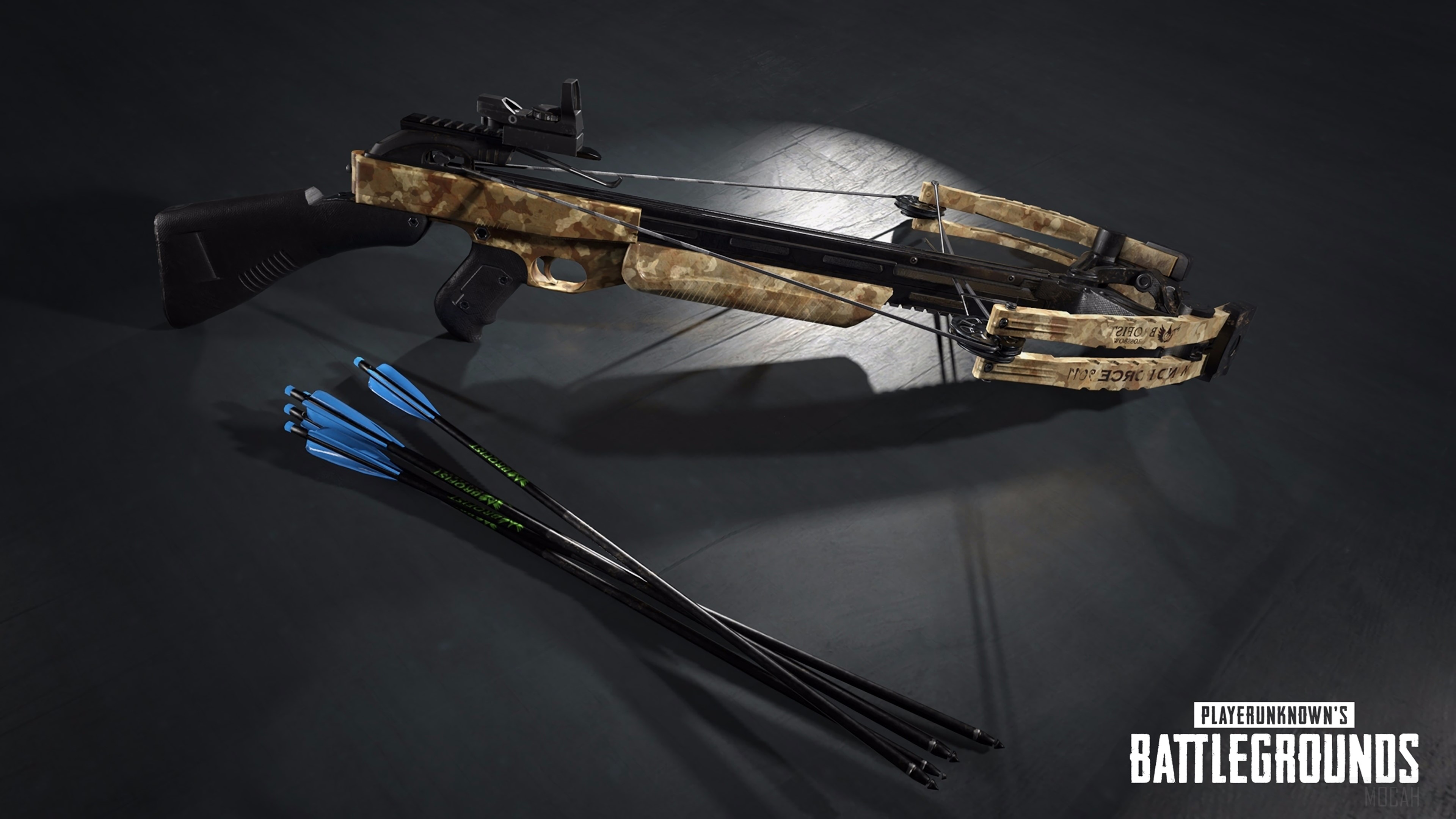 PlayerUnknown's Battlegrounds Crossbow with Arrows 4K HD Wallpaper