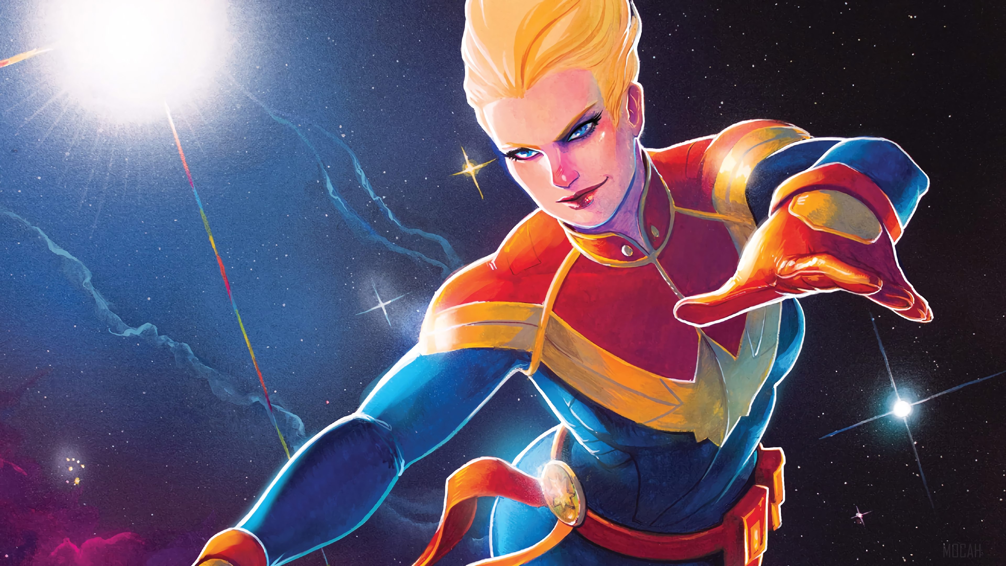 Captain Marvel from Marvel Comics 4K HD Wallpaper