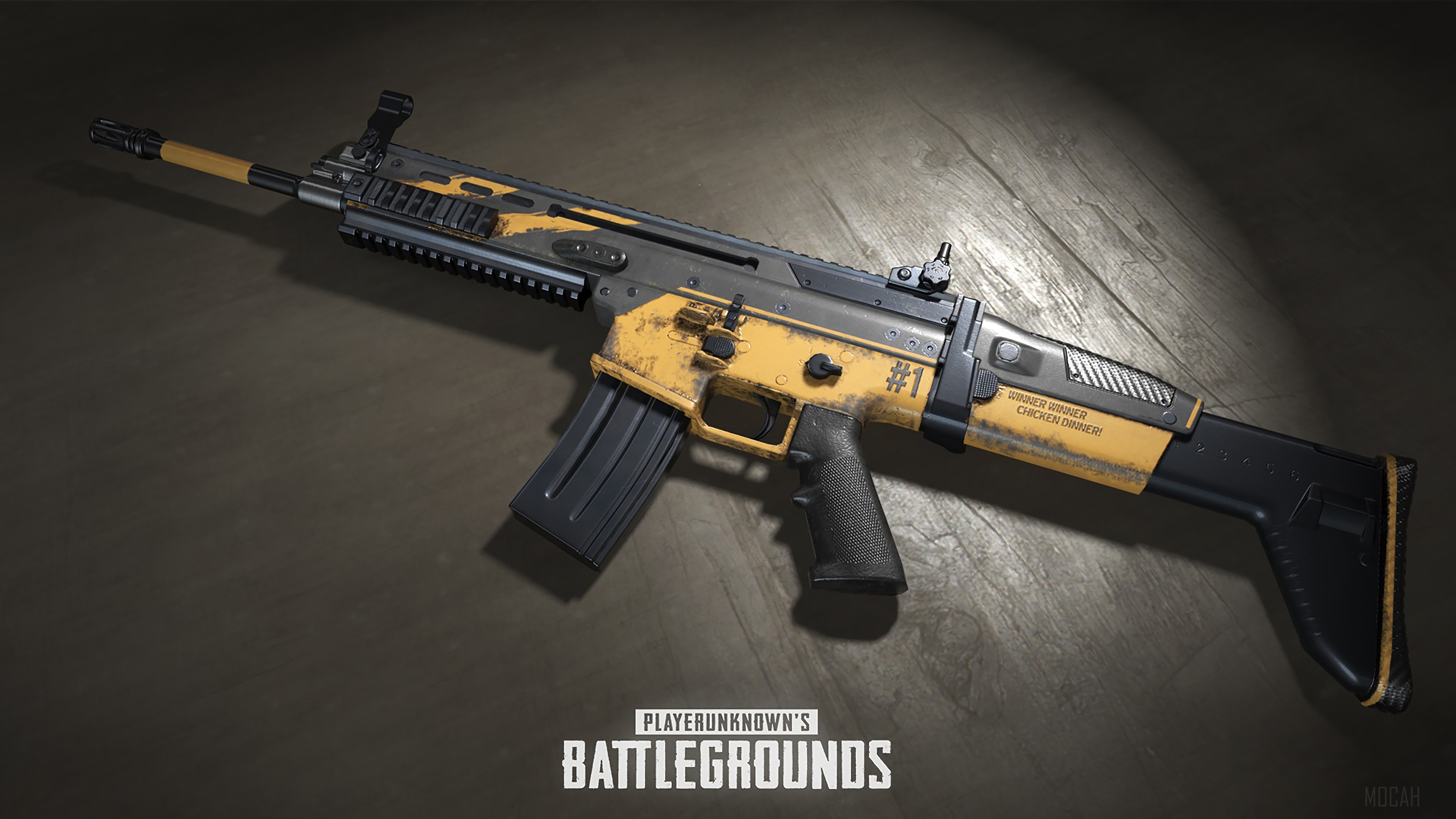 PlayerUnknown's Battlegrounds SCAR-L rifle HD Wallpaper