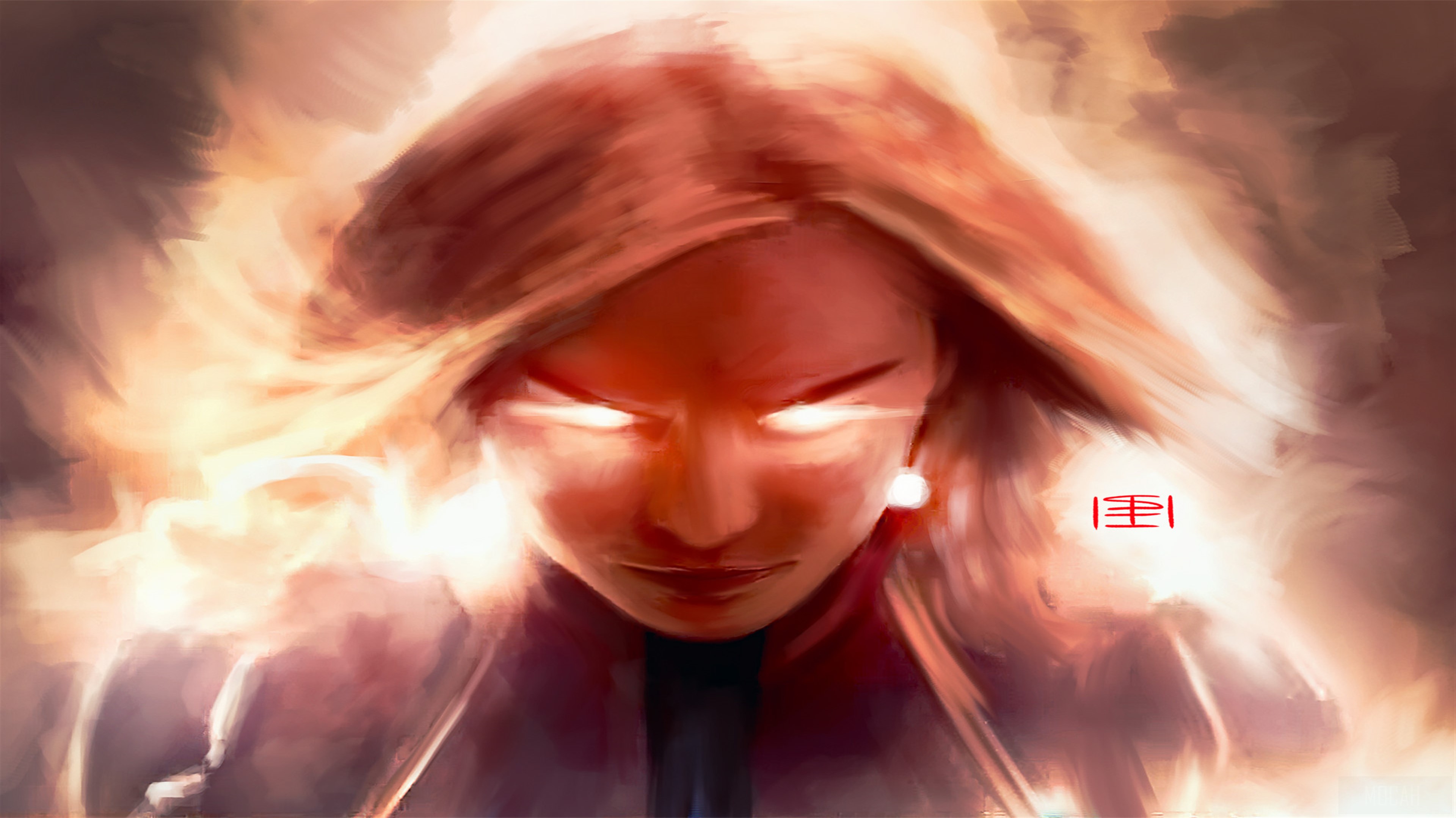 Captain Marvel Movie Artwork HD Wallpaper