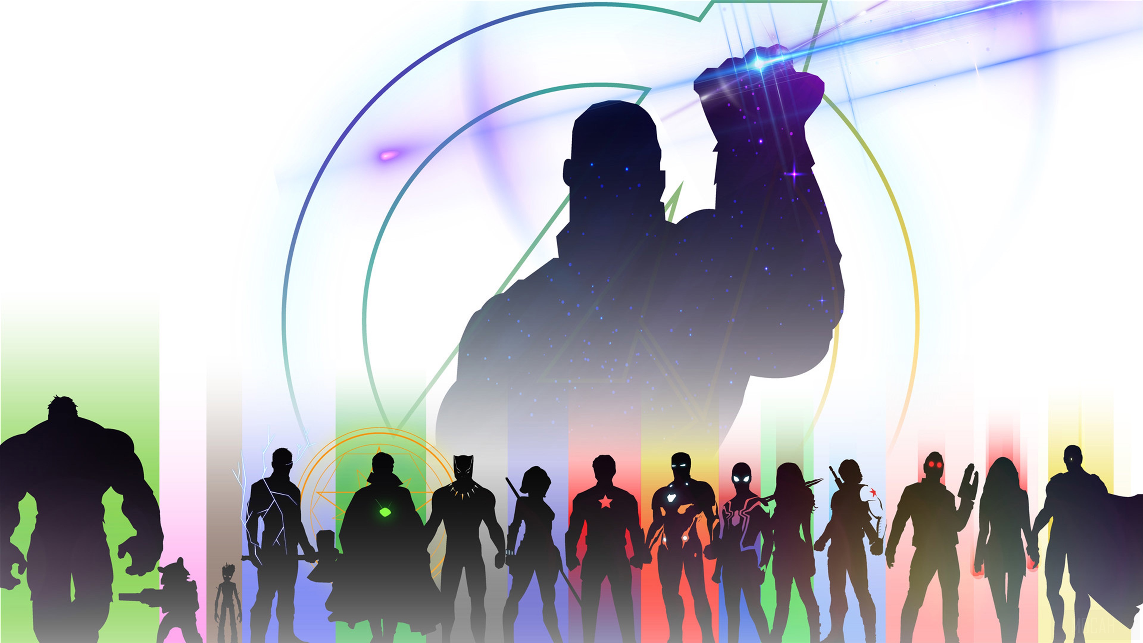 Avengers and Thanos from Infinity War 4K HD Wallpaper