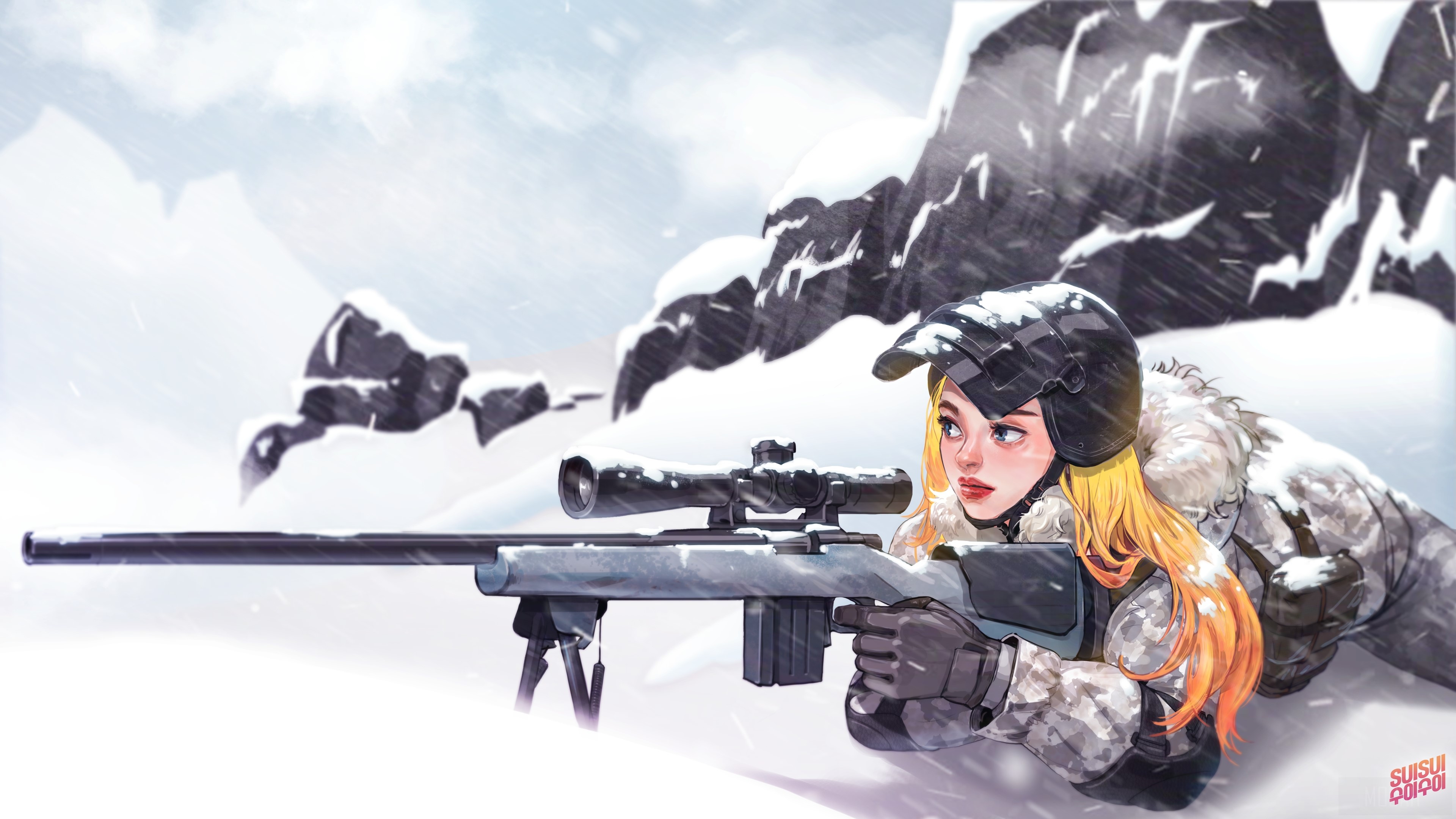 Girl Sniper from PUBG PlayerUnknowns Battlegrounds 4K HD Wallpaper