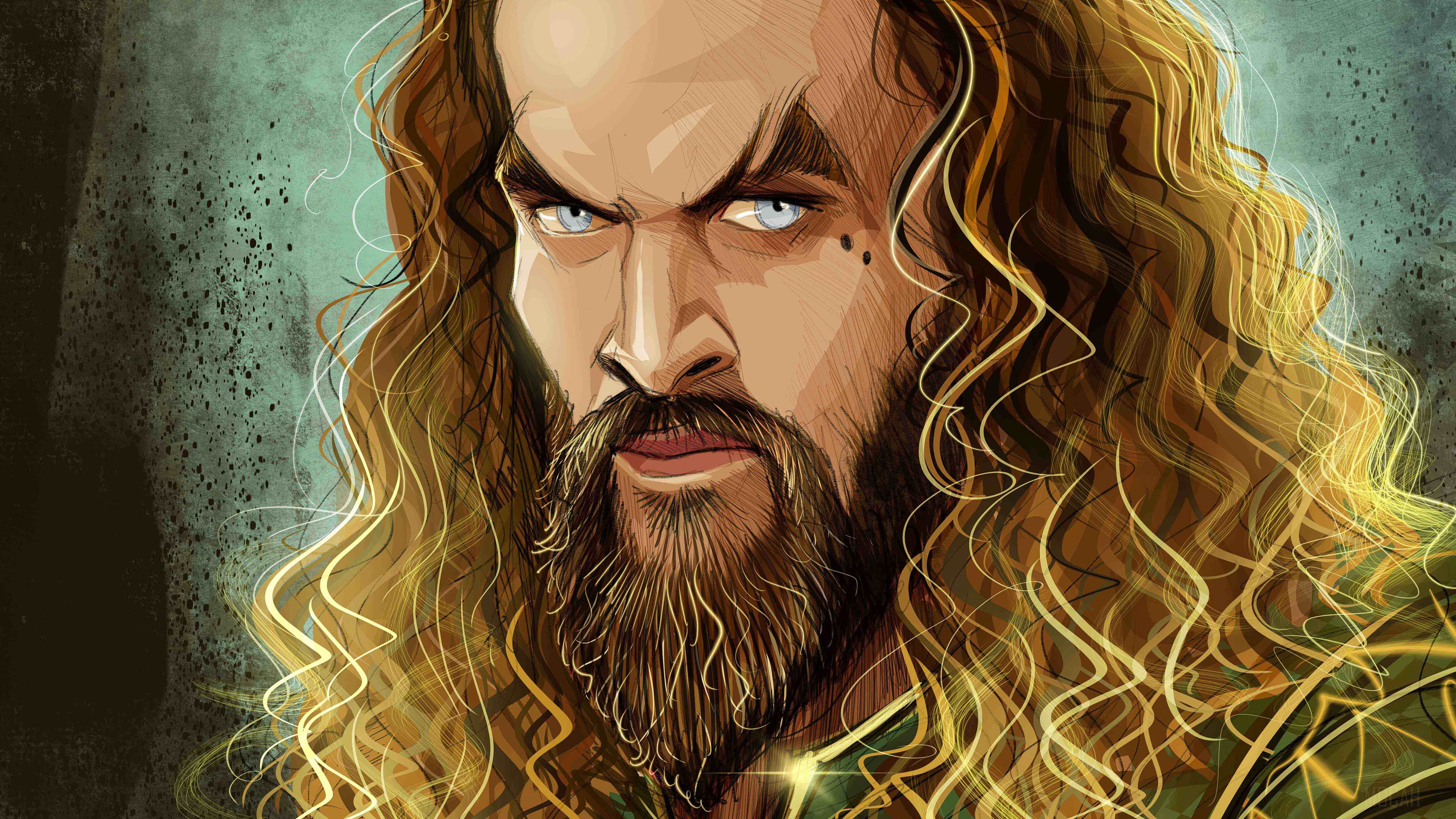 Aquaman Illustration HD Wallpaper