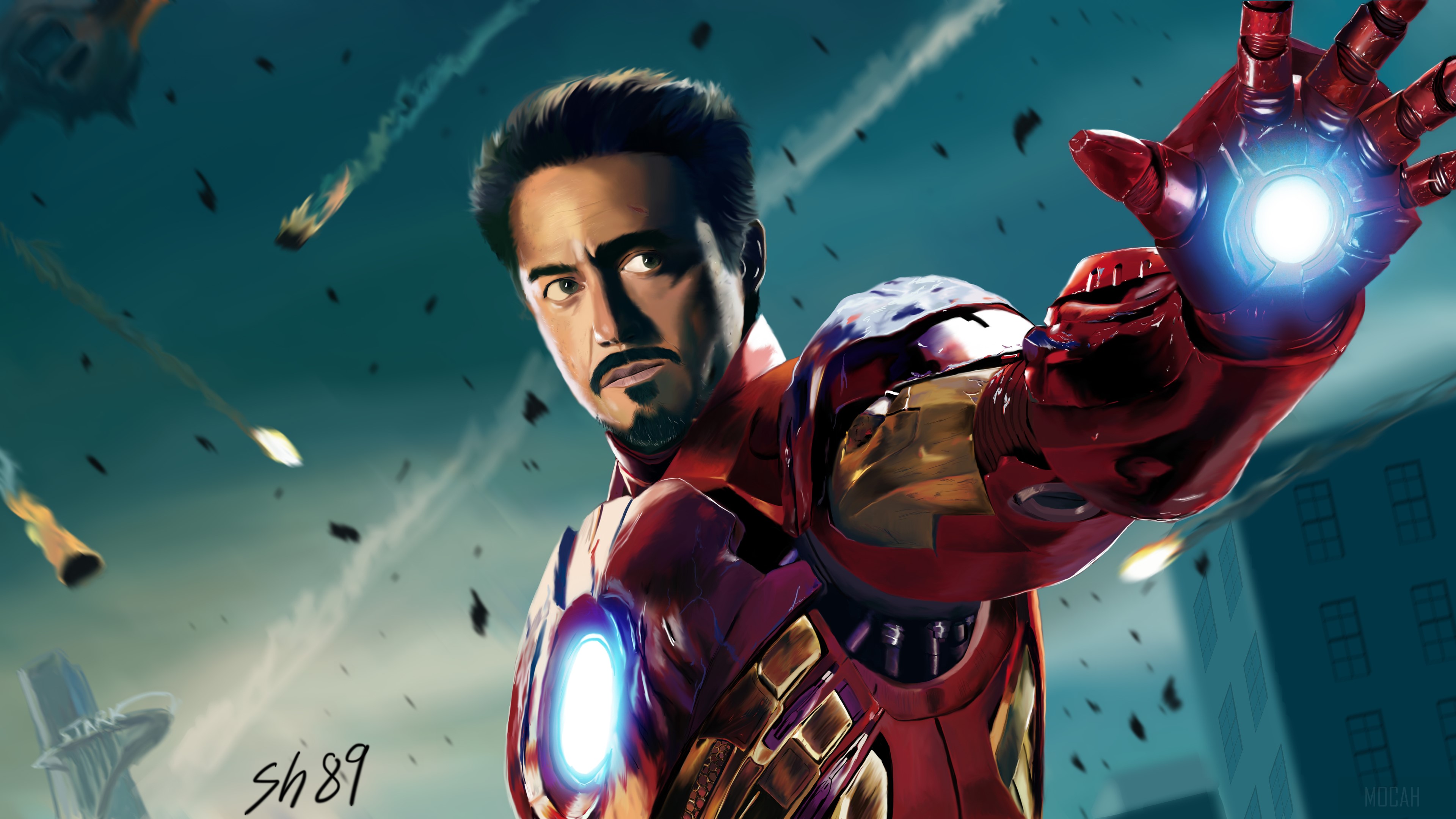 Iron Man in action HD Wallpaper