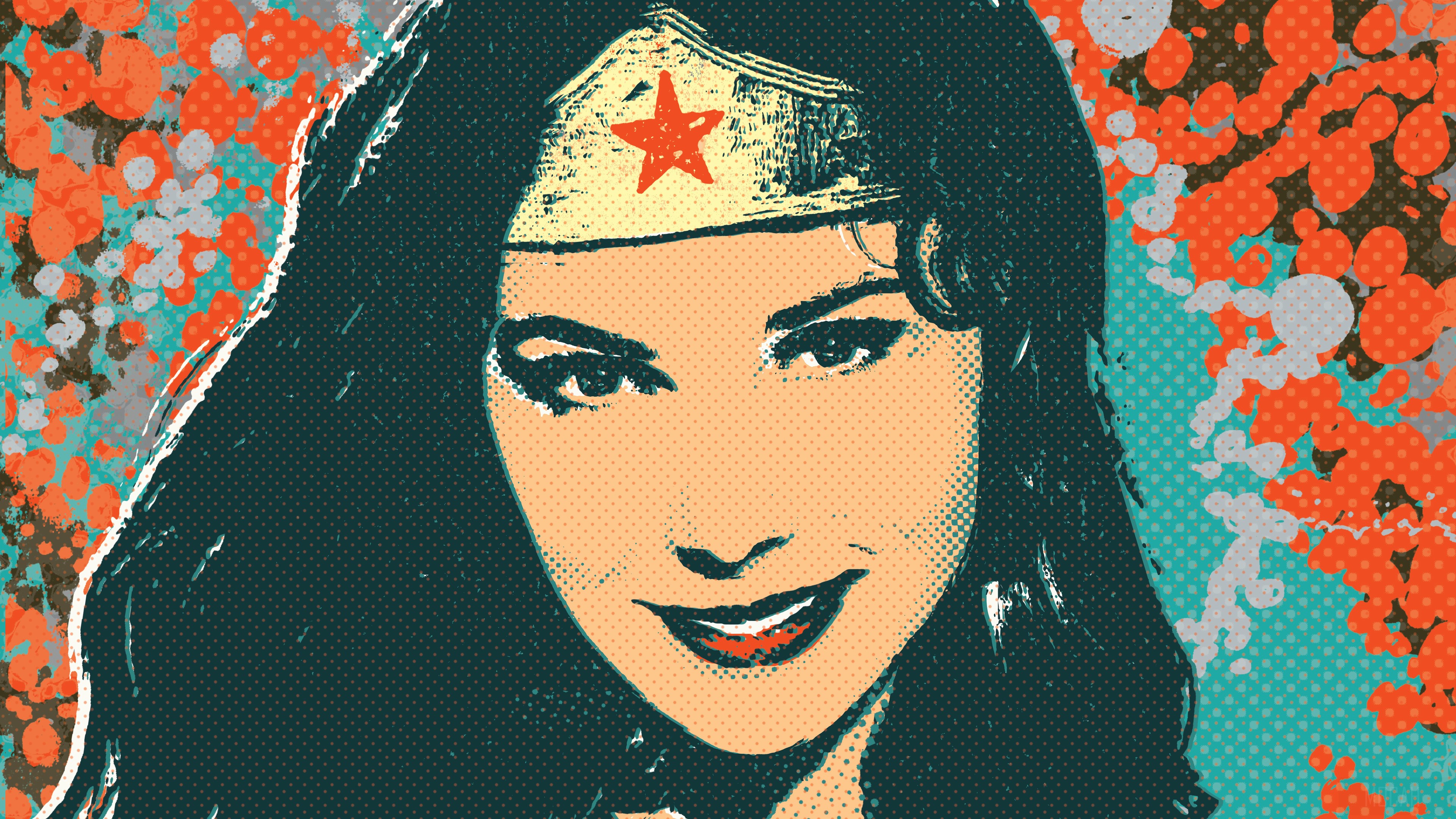 Wonder Woman Illustration HD Wallpaper
