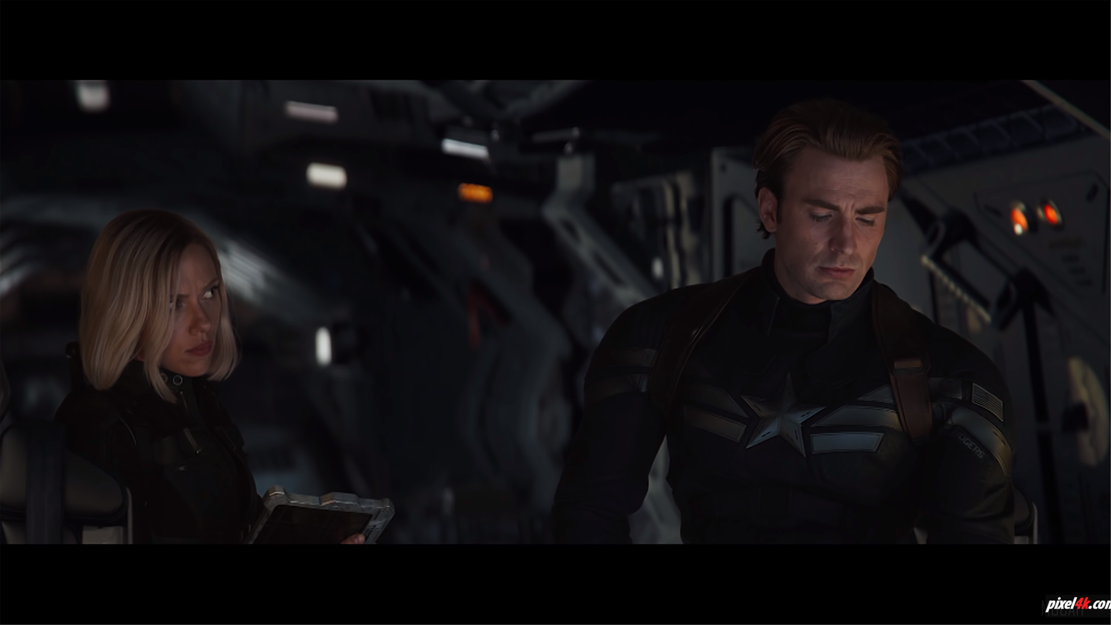 Captain America and Black Widow from Avengers 4K HD Wallpaper