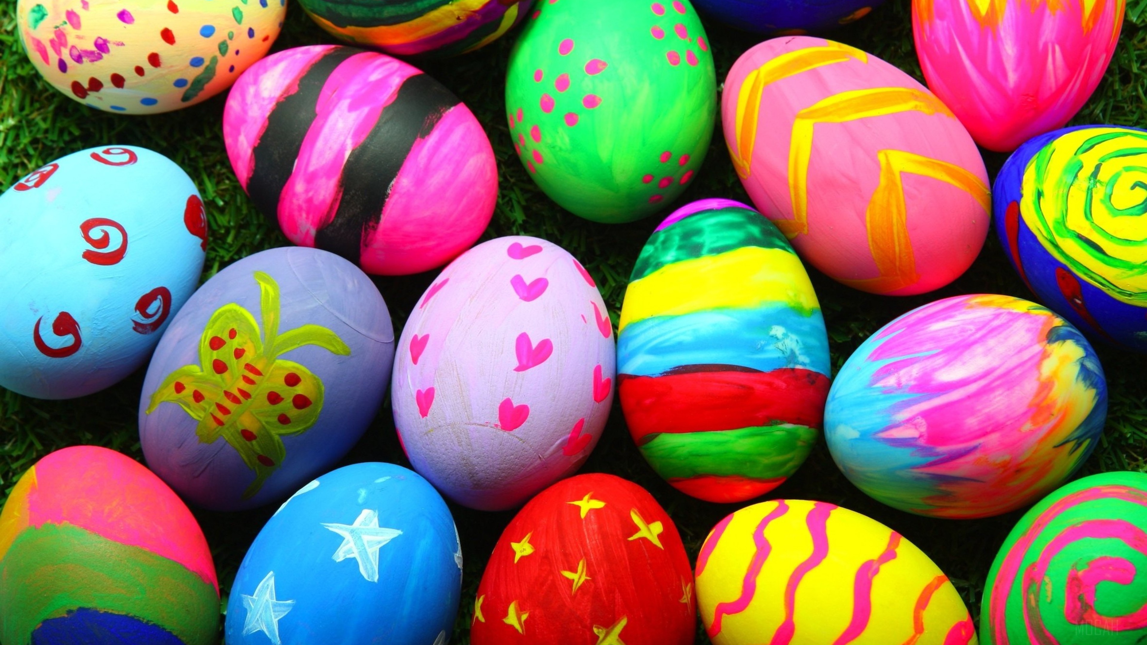 Colorful Easter Eggs HD Wallpaper