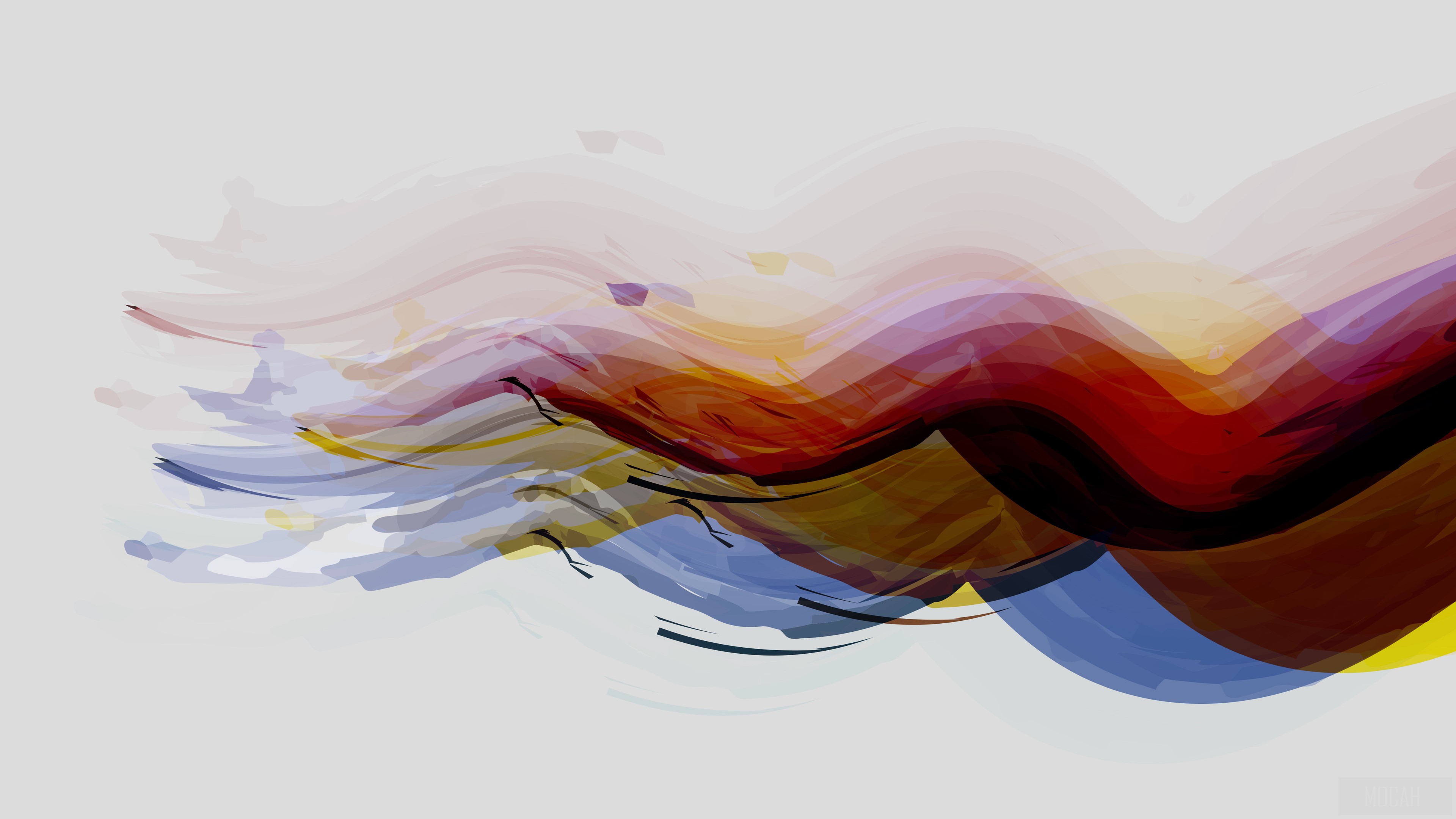 Abstract Waves of Color 4K HD Wallpaper