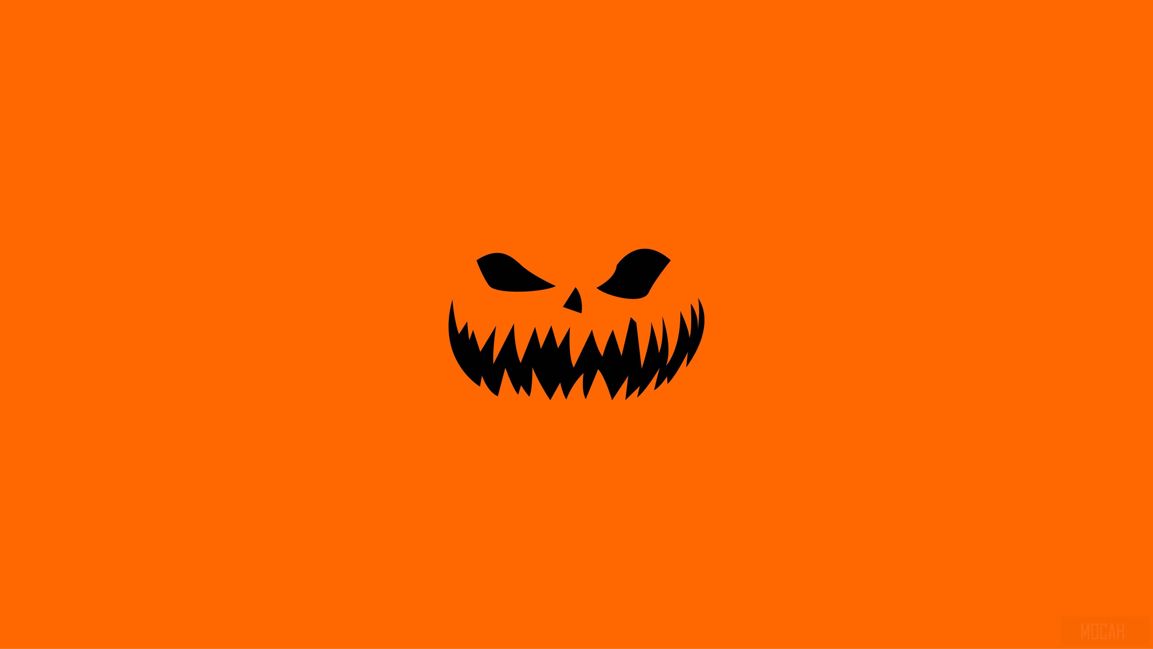 Halloween pumpkin face 4K HD Wallpaper