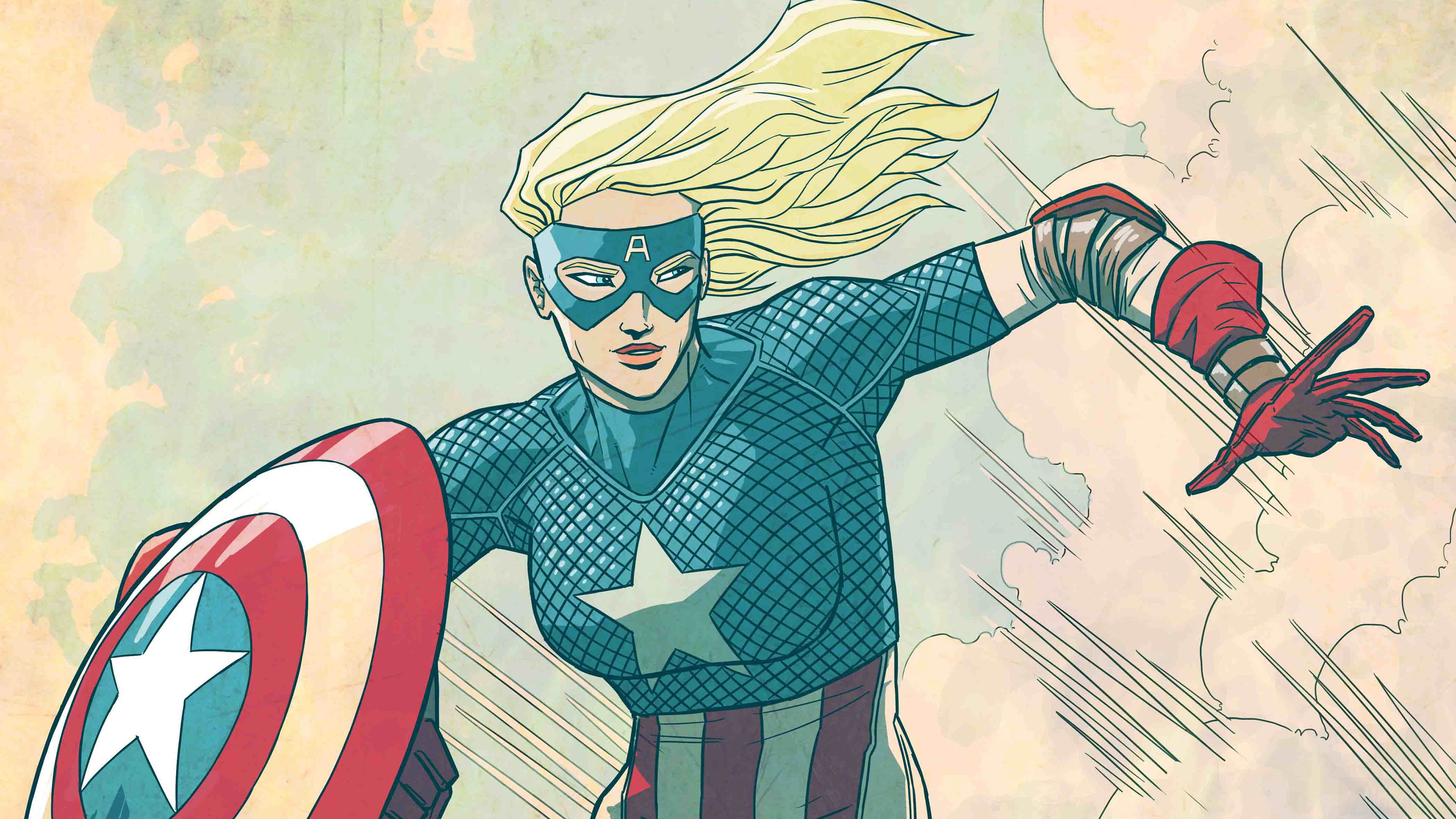Lady Captain America HD Wallpaper