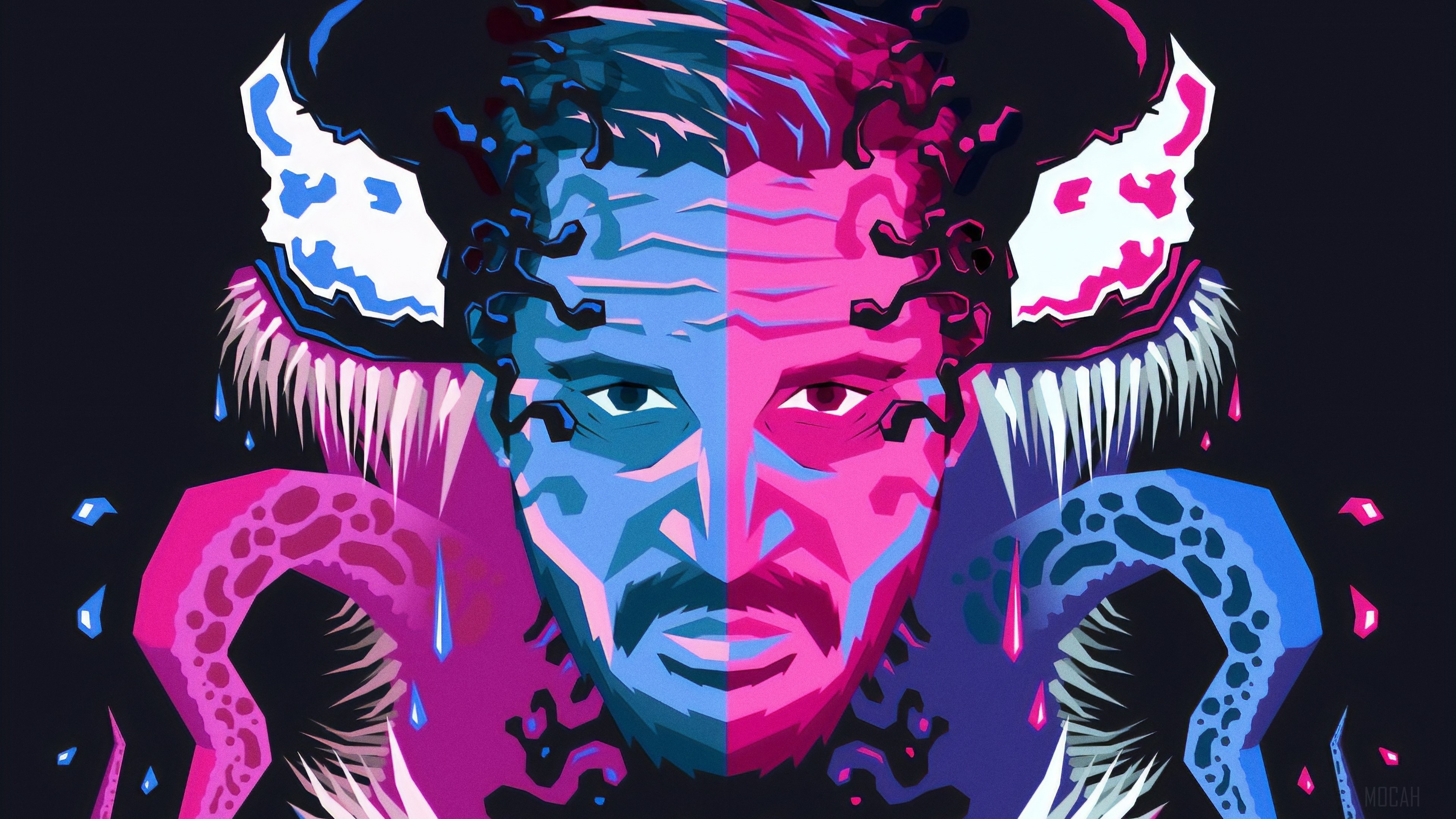 Venom Colorful Art HD Wallpaper