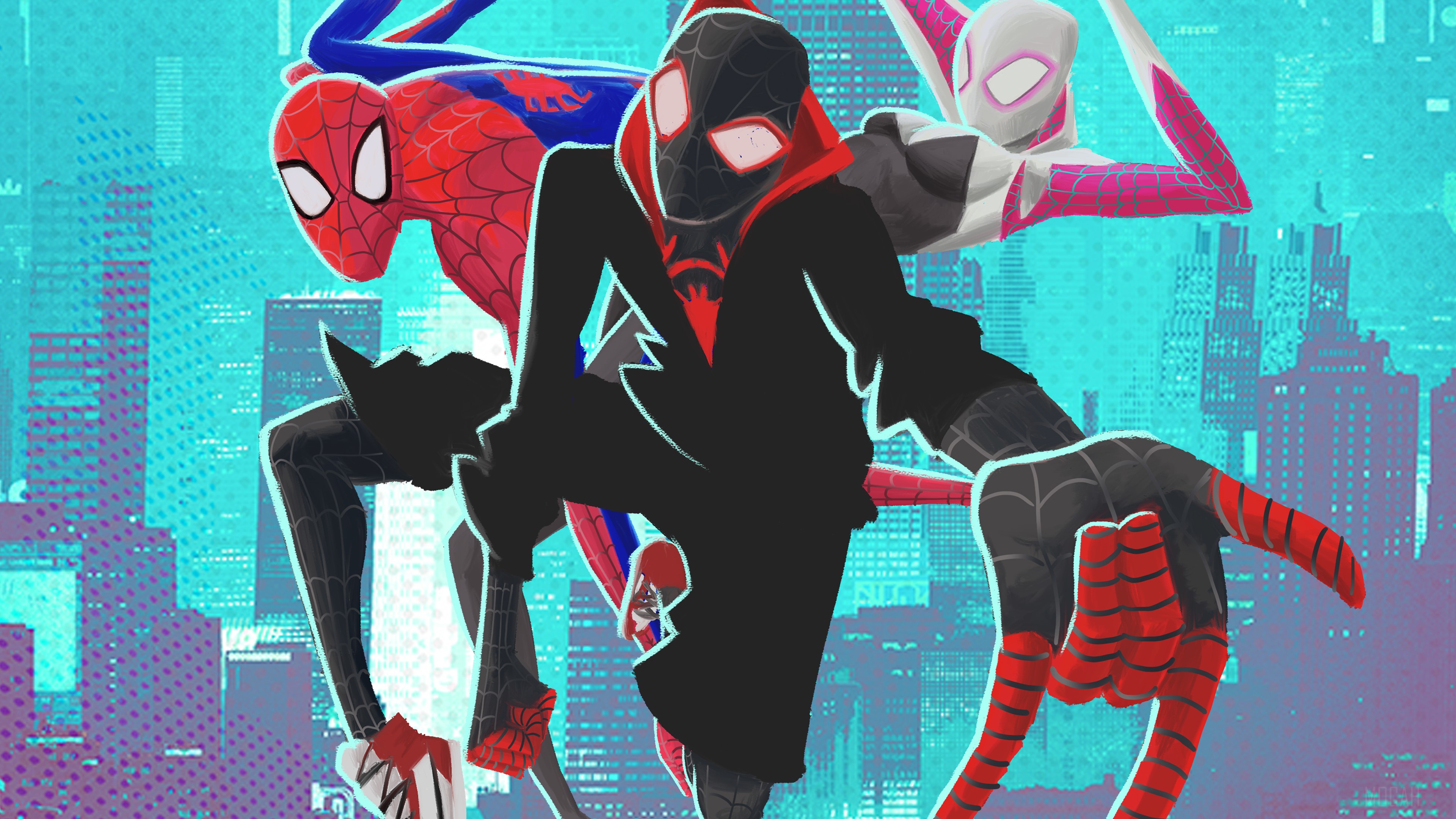 Spider-Man: Into the Spider-Verse 4K Artwork HD Wallpaper