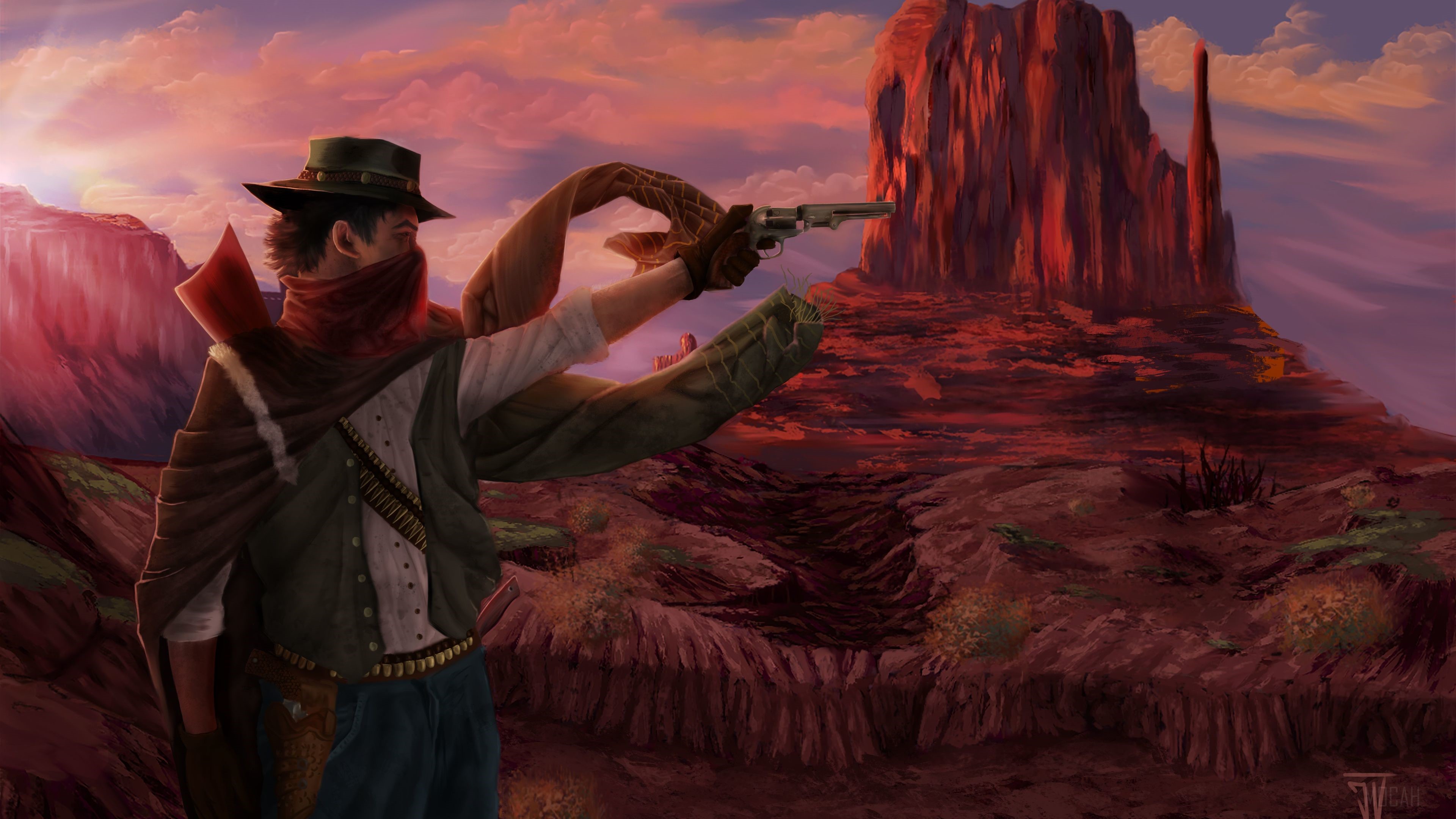 John Marston from Red Dead Redemption 4K HD Wallpaper