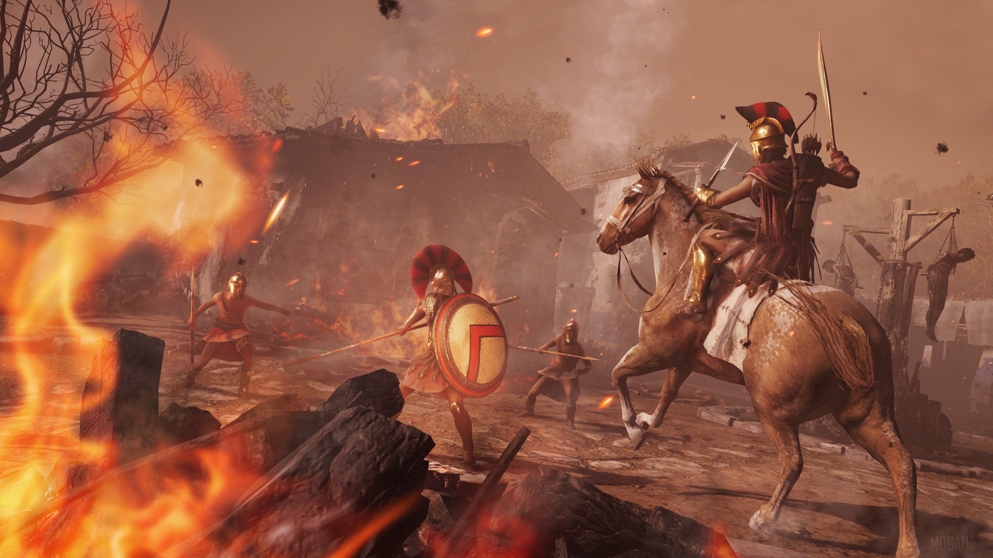 Assassin's Creed Odyssey Battle 4K HD Wallpaper