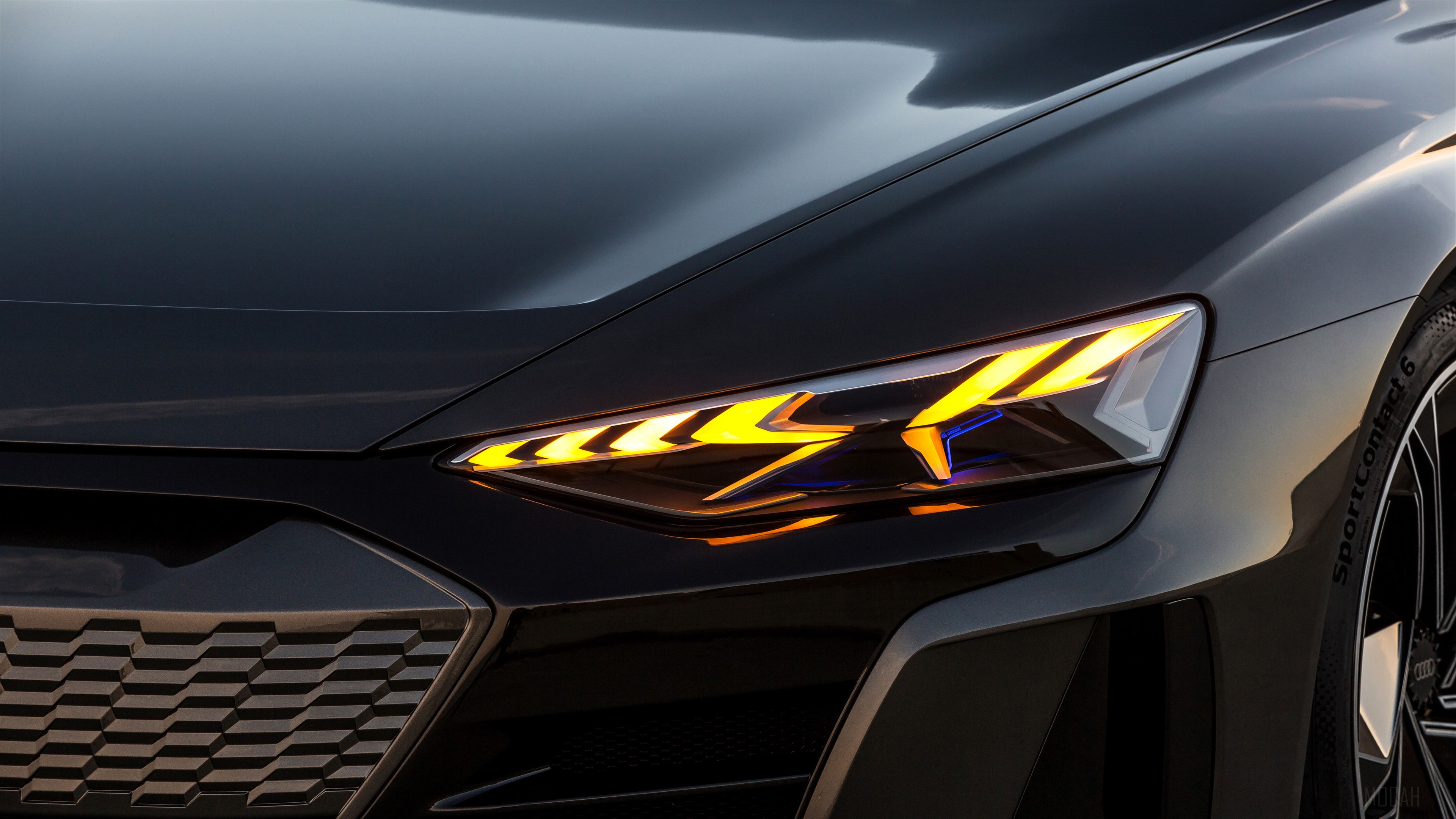 Audi E-tron GT concept headlight HD Wallpaper