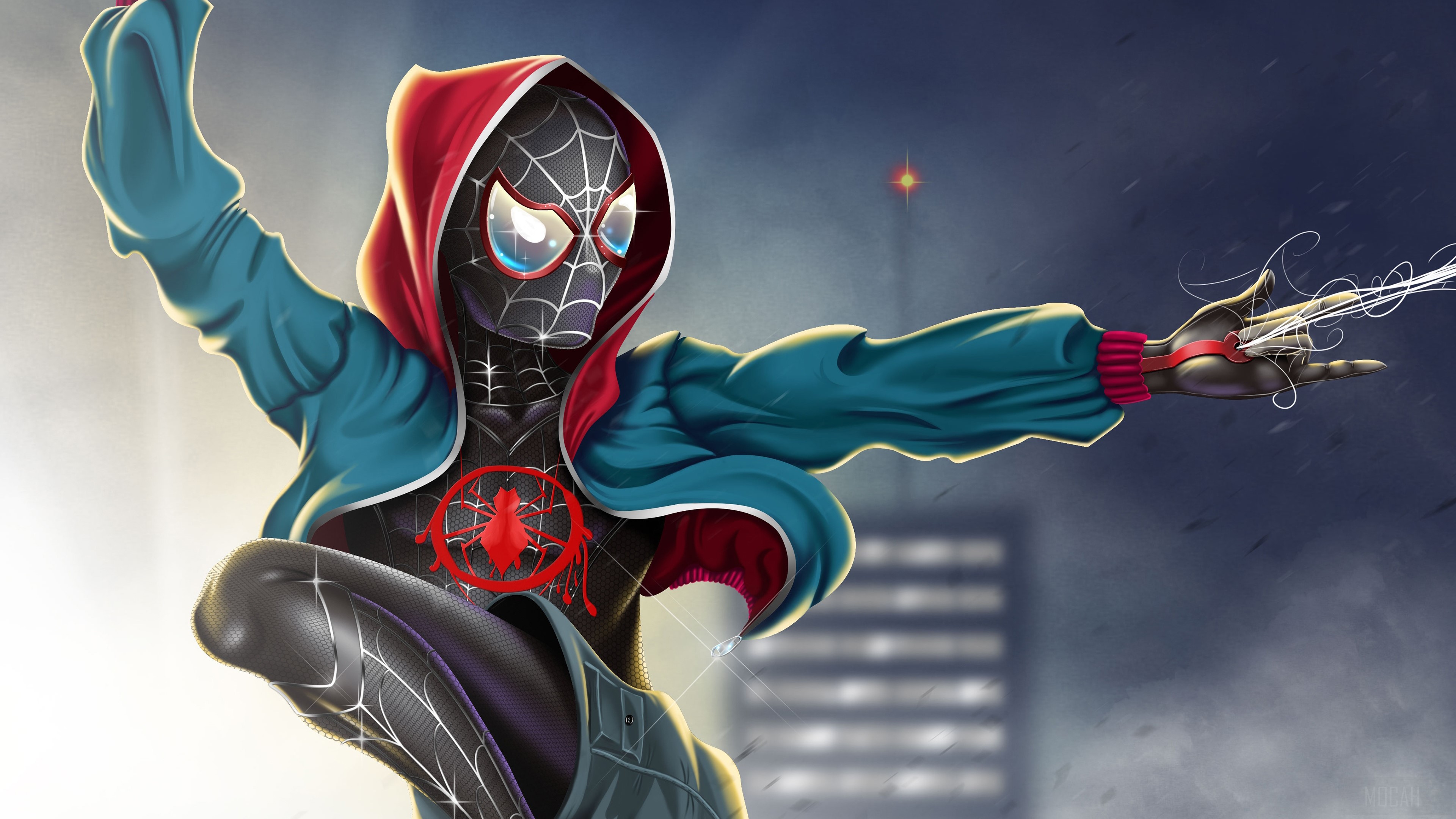 Spider-Man from Spider-Man: Into the Spider-Verse Fan Art 4K HD Wallpaper
