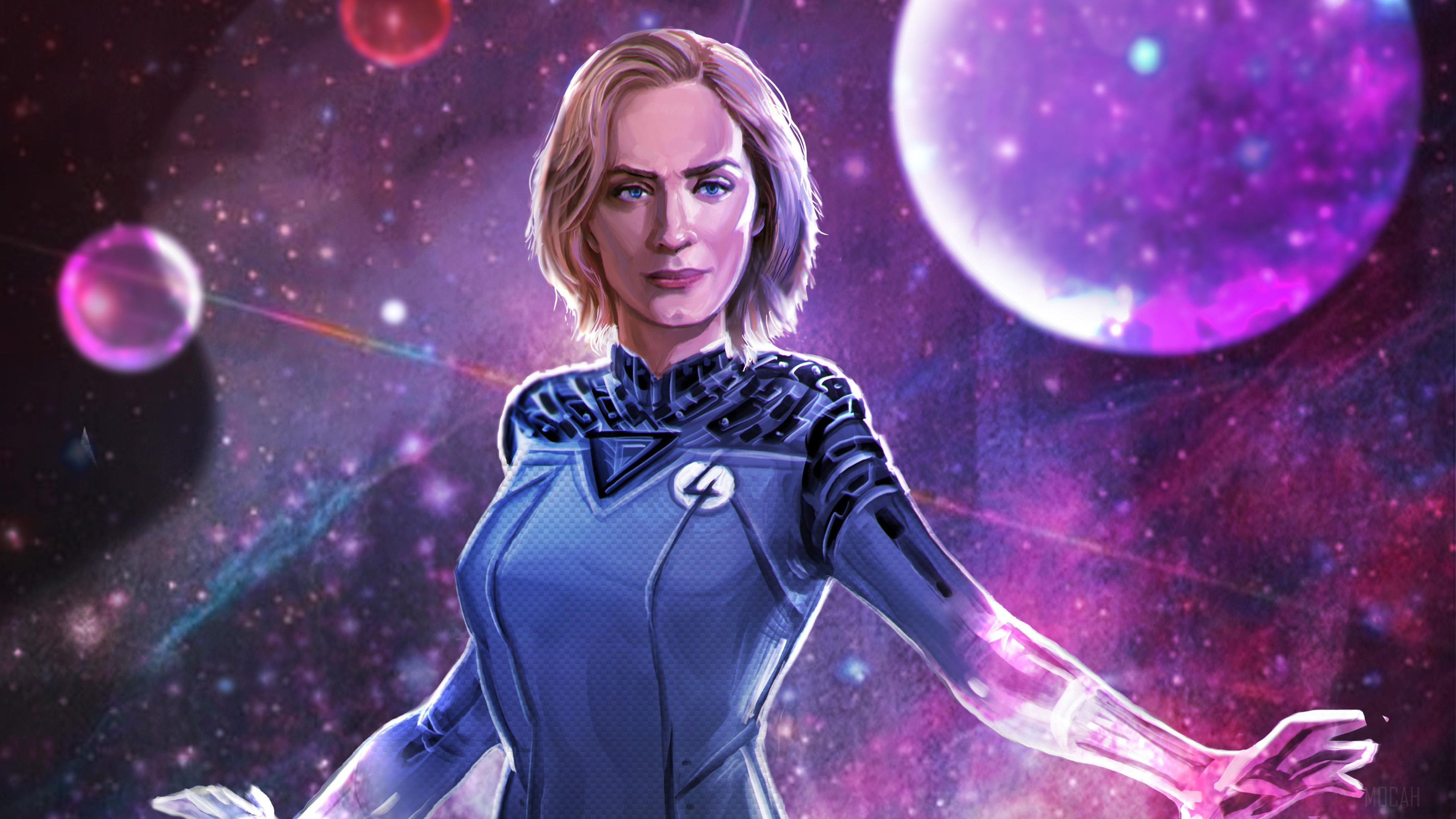 Emily Blunt as Sue Storm from Fantastic Four Artwork 4K HD Wallpaper